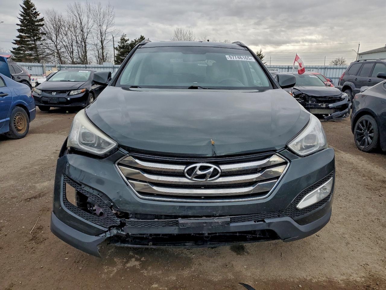 2013 Hyundai Santa Fe Sport Gray vin: 5XYZT3LB4DG018935