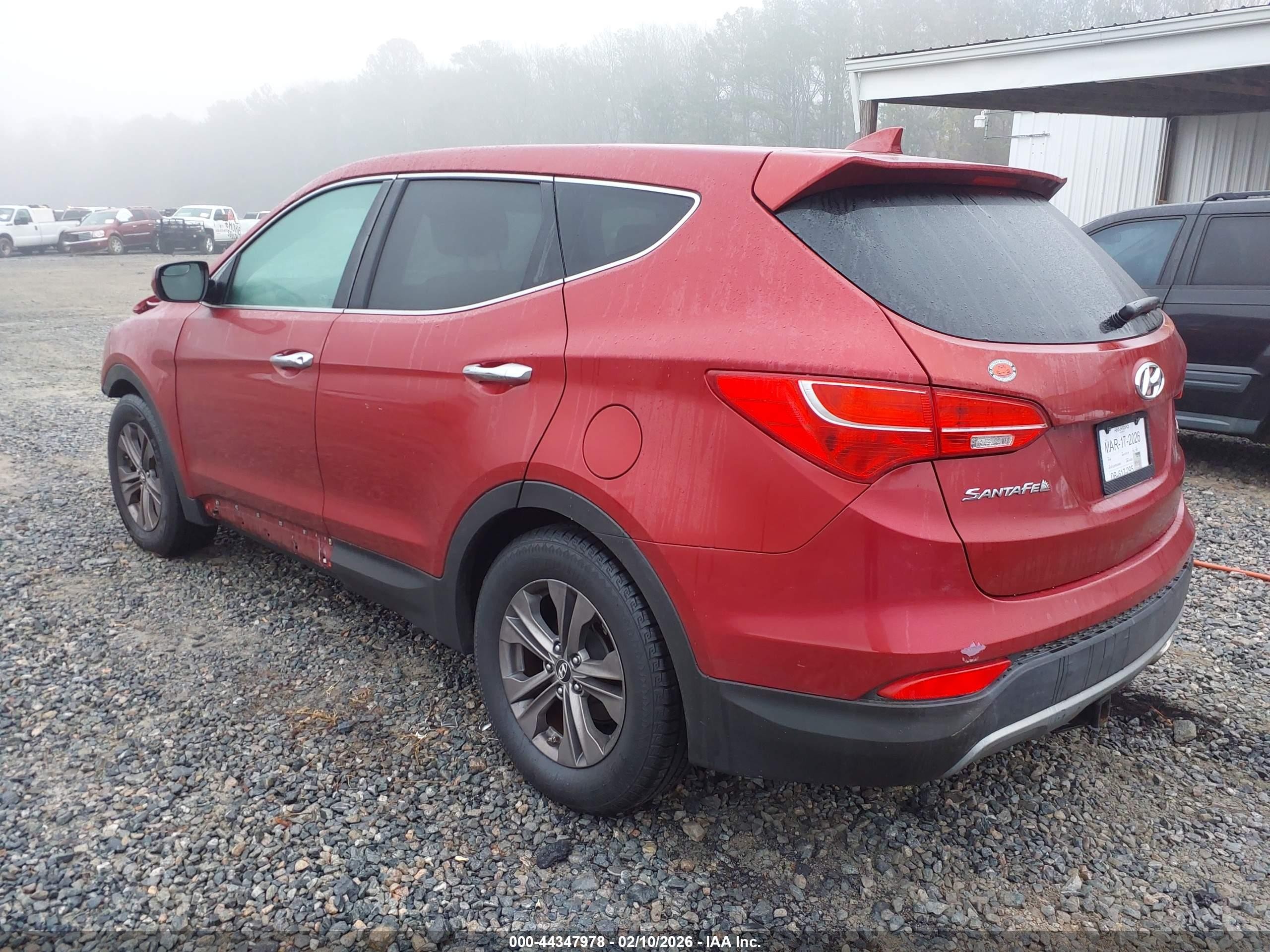 2013 Hyundai Santa Fe Sport Red vin: 5XYZT3LB4DG028803