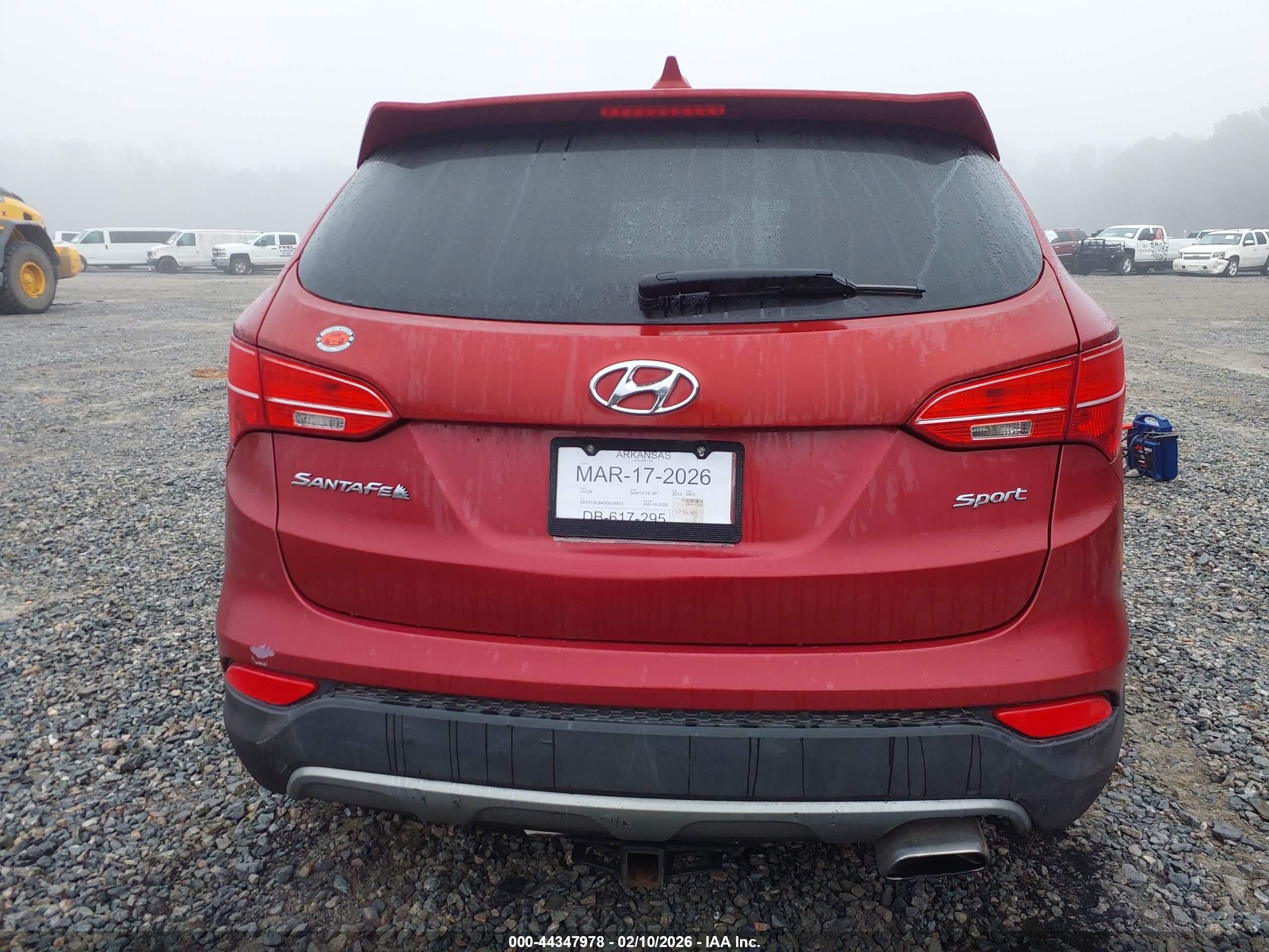 2013 Hyundai Santa Fe Sport Red vin: 5XYZT3LB4DG028803