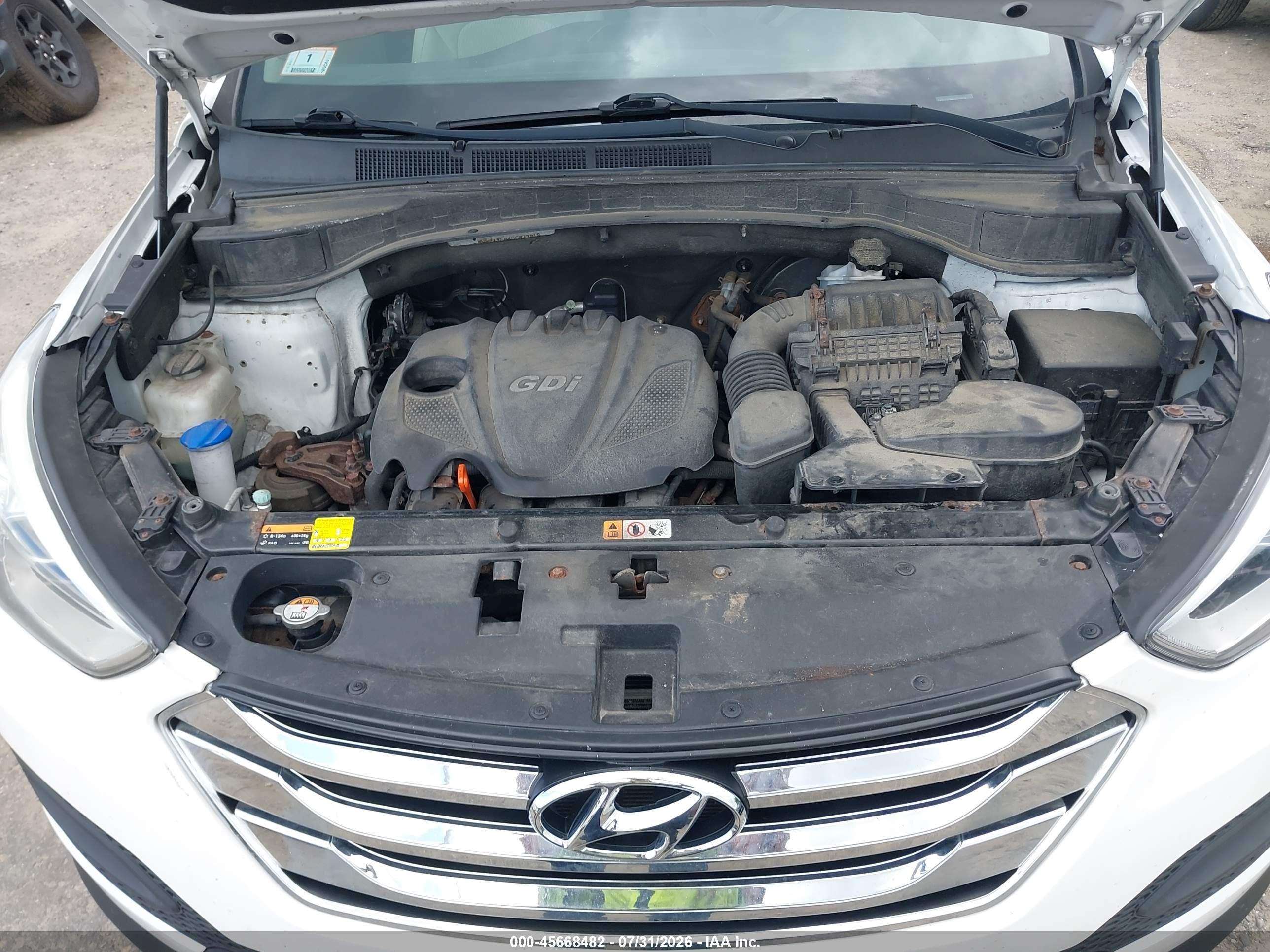 2013 Hyundai Santa Fe Sport White vin: 5XYZT3LB4DG033919