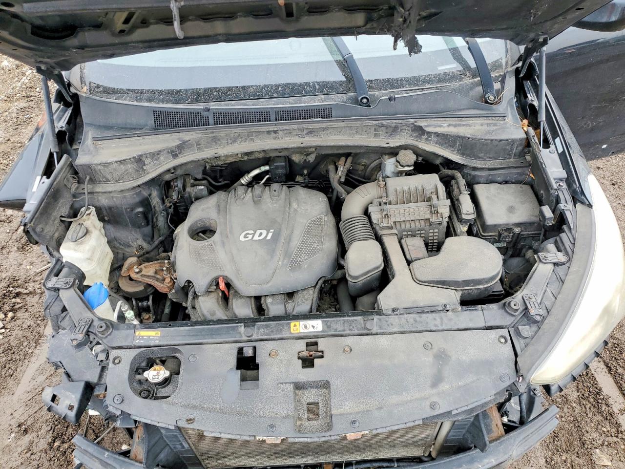 2013 Hyundai Santa Fe Sport Черный vin: 5XYZT3LB4DG081274