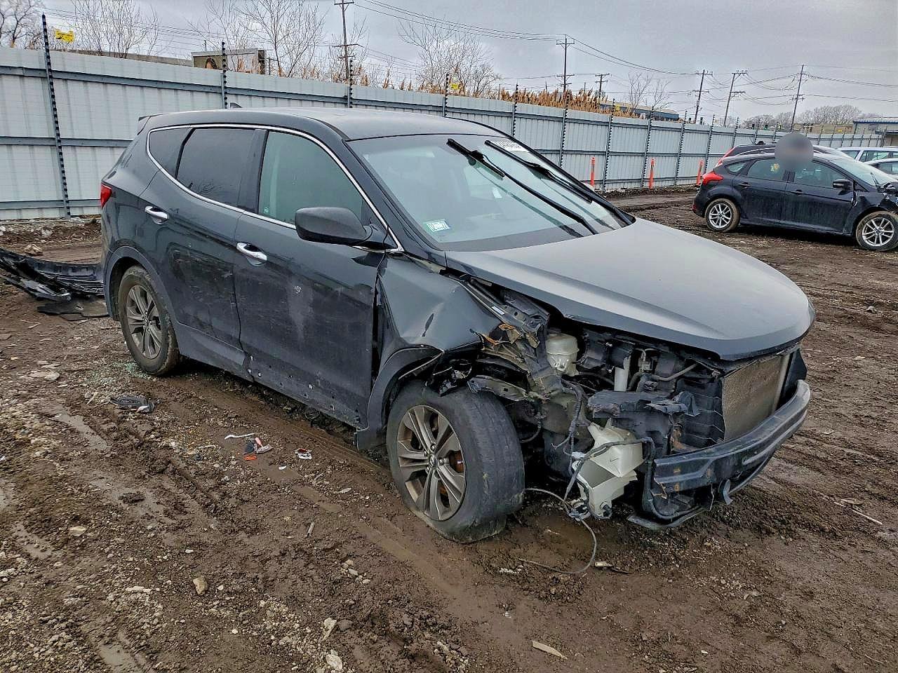 2013 Hyundai Santa Fe Sport Черный vin: 5XYZT3LB4DG081274