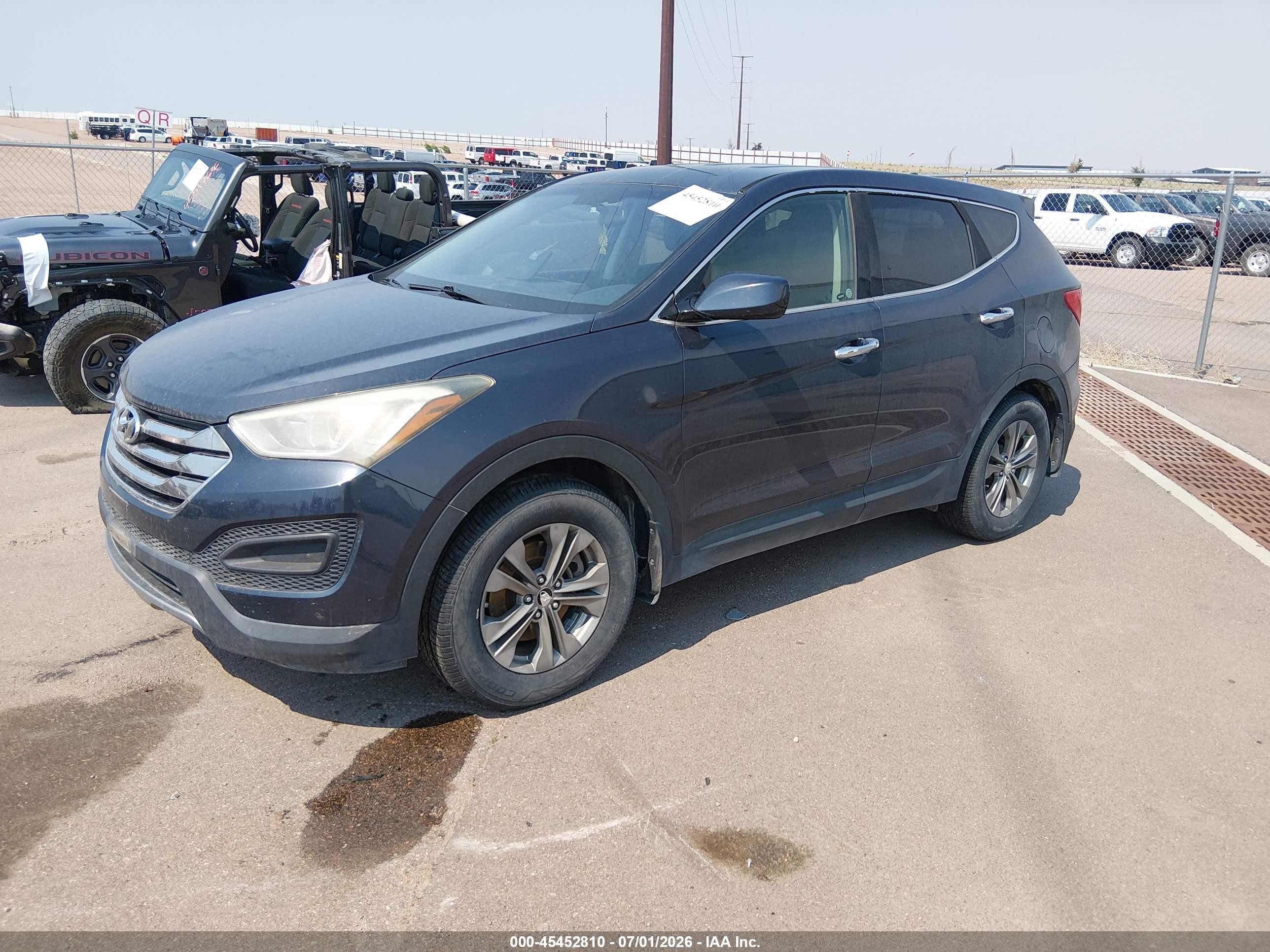 2014 Hyundai Santa Fe Sport 2.4l Blue vin: 5XYZT3LB4EG159392