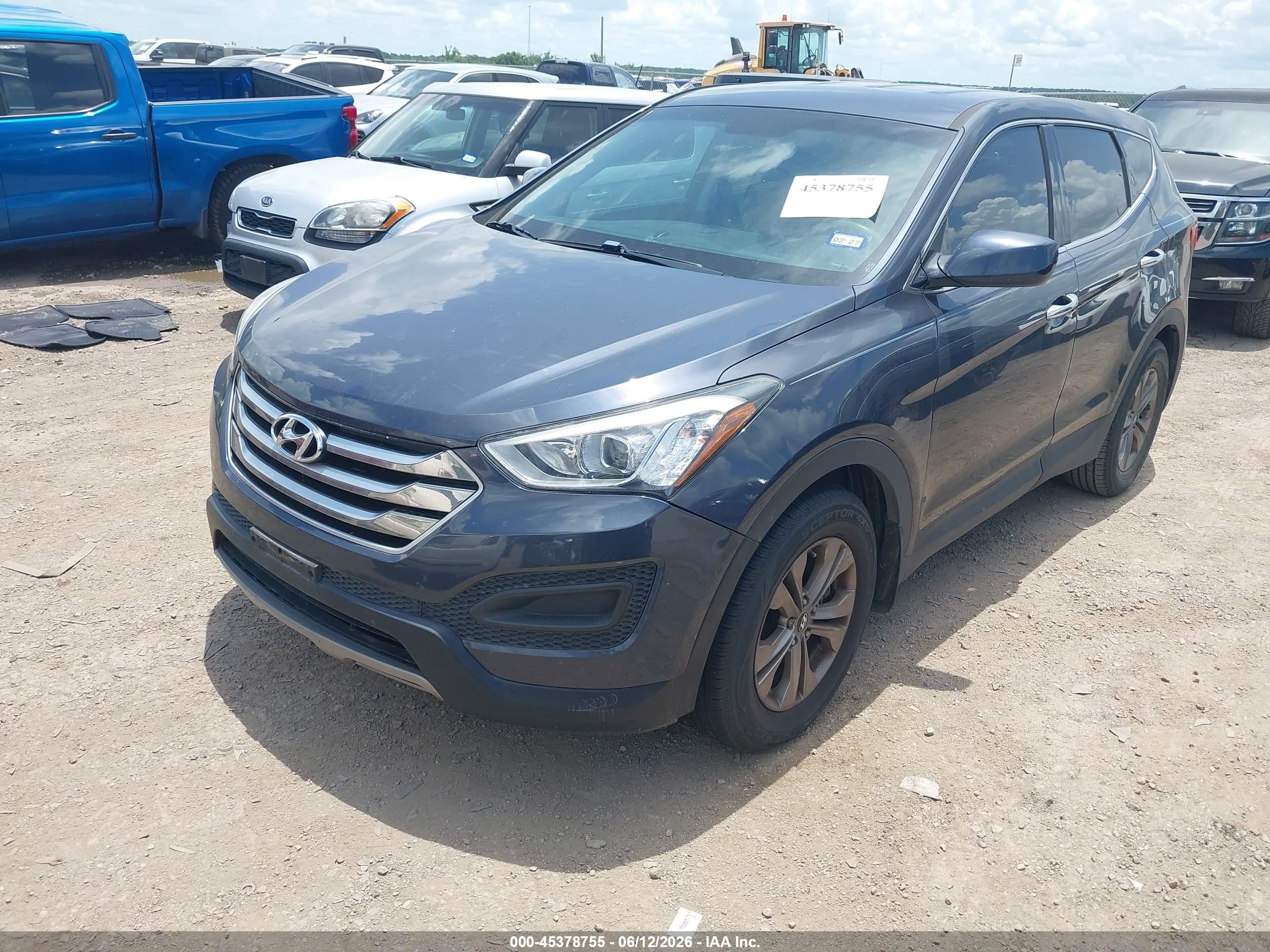 2015 Hyundai Santa Fe Sport 2.4l Blue vin: 5XYZT3LB4FG237980