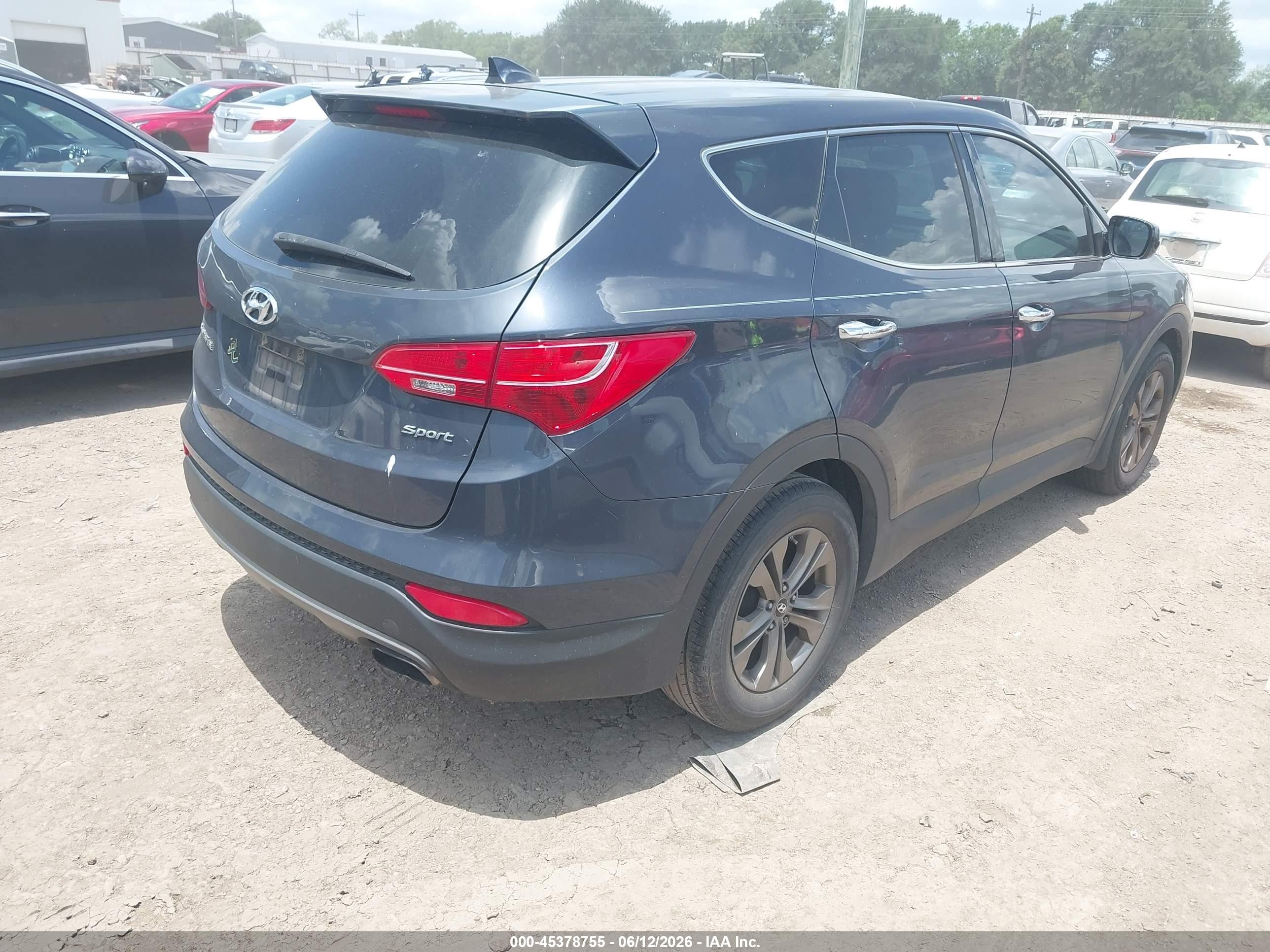 2015 Hyundai Santa Fe Sport 2.4l Blue vin: 5XYZT3LB4FG237980