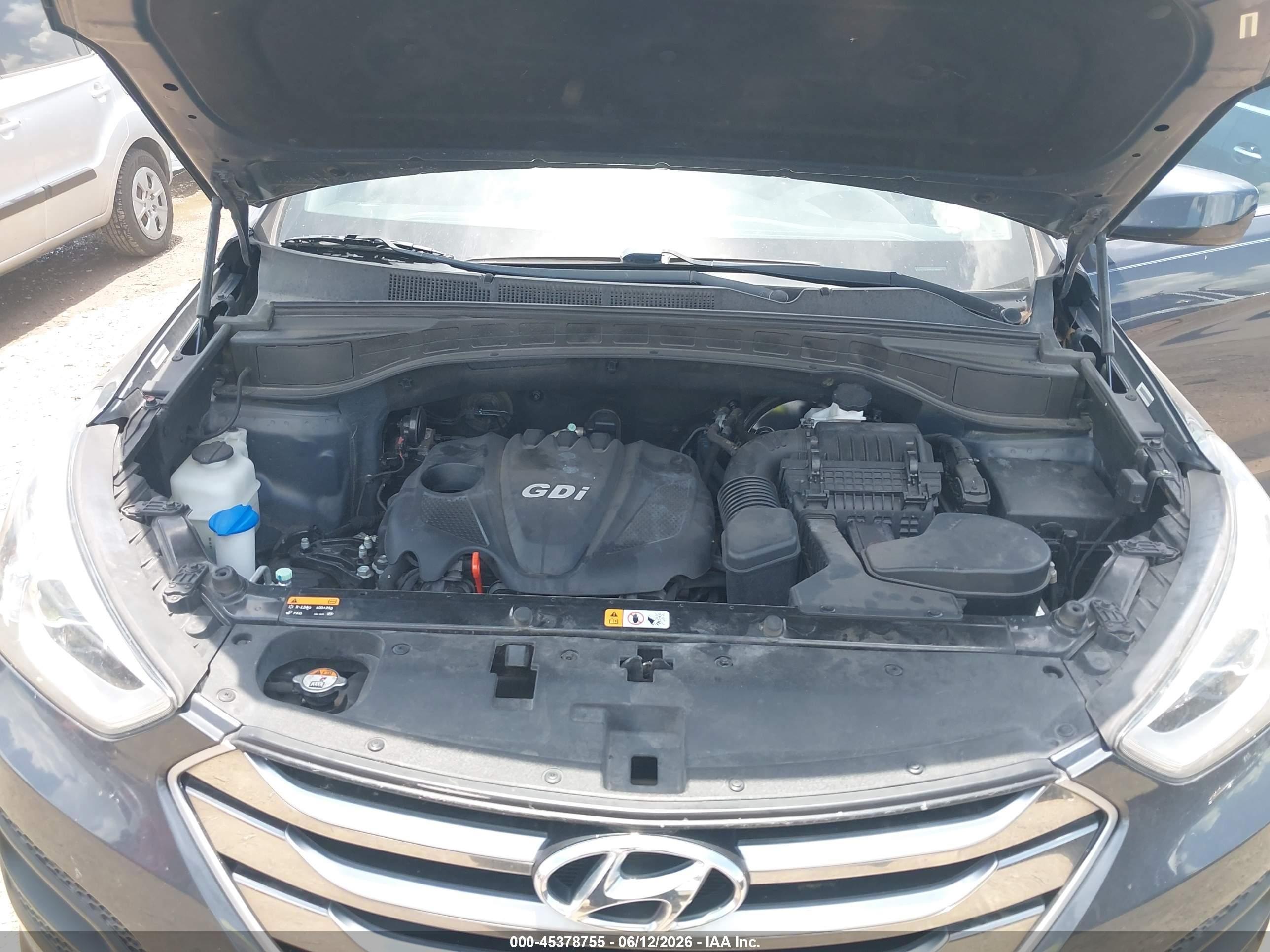 2015 Hyundai Santa Fe Sport 2.4l Blue vin: 5XYZT3LB4FG237980