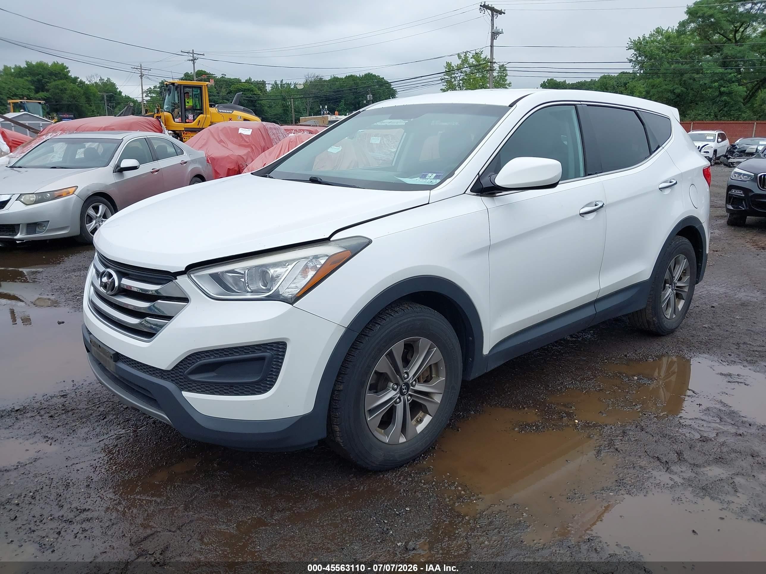 2015 Hyundai Santa Fe Sport 2.4l Белый vin: 5XYZT3LB4FG247506