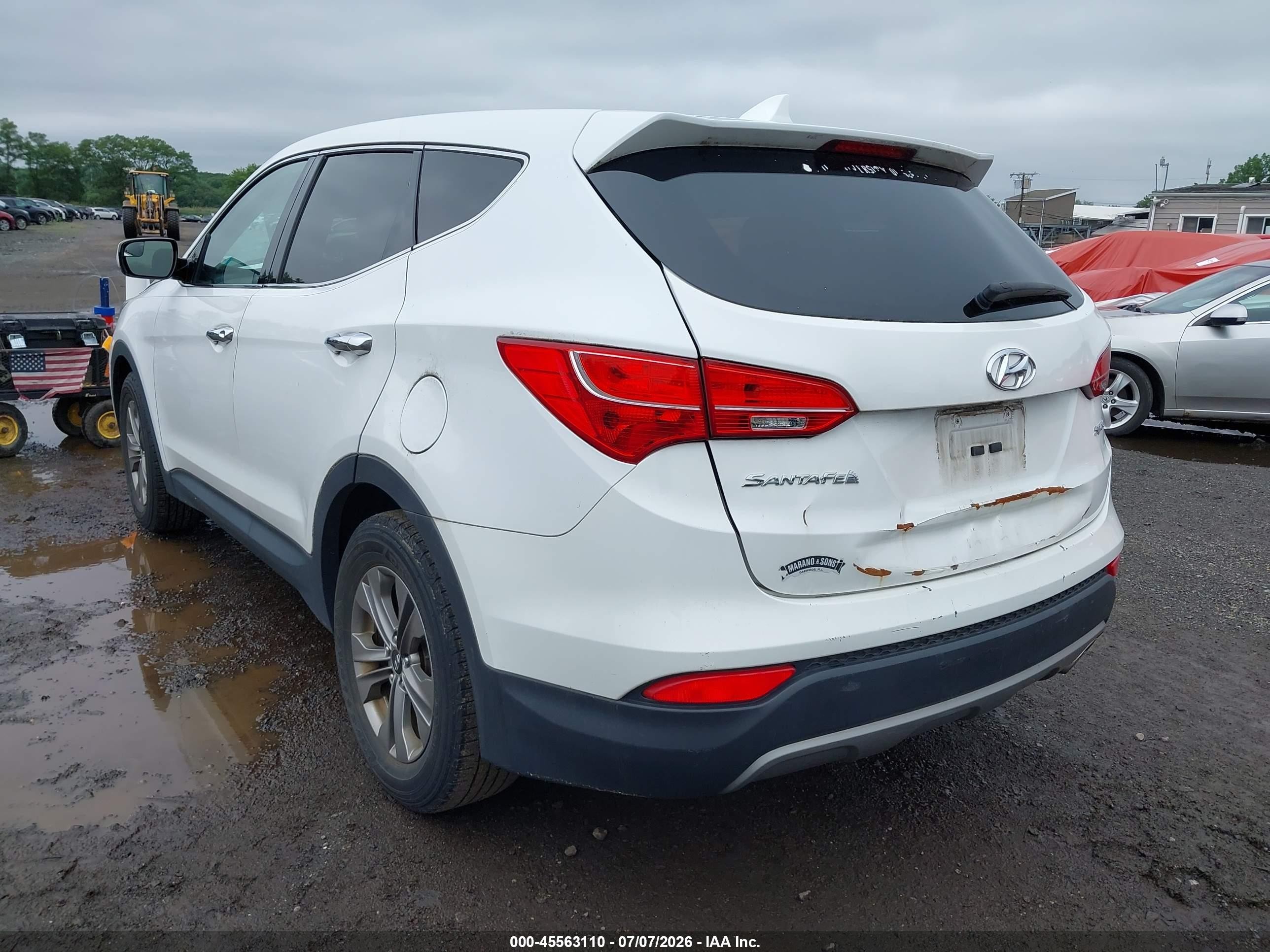 2015 Hyundai Santa Fe Sport 2.4l Белый vin: 5XYZT3LB4FG247506