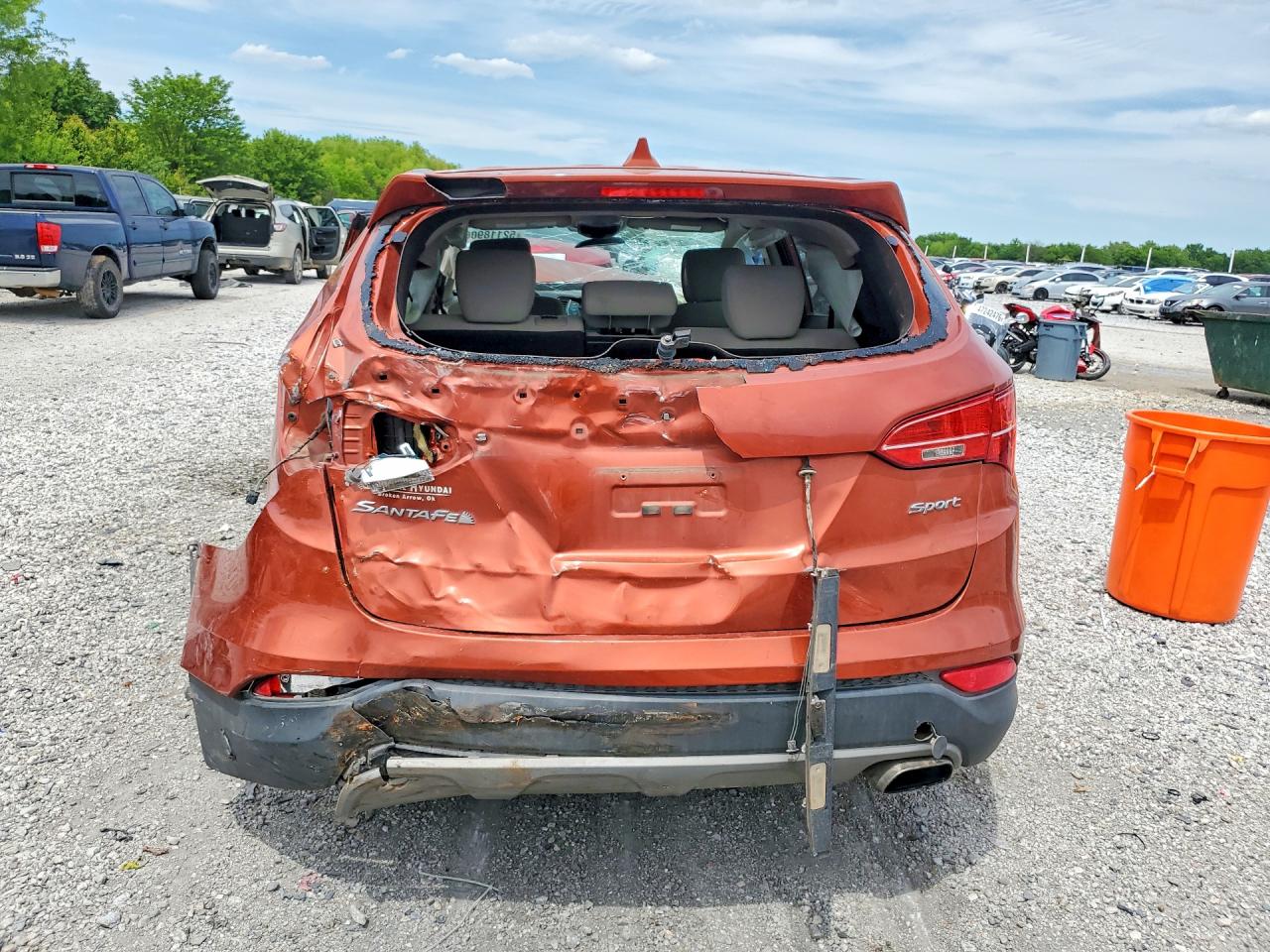 2015 Hyundai Santa Fe Sport 2.4l Orange vin: 5XYZT3LB4FG253144