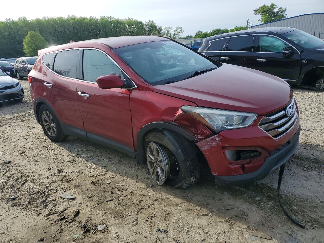 2015 Hyundai Santa Fe Sport 2.4l Red vin: 5XYZT3LB4FG290176