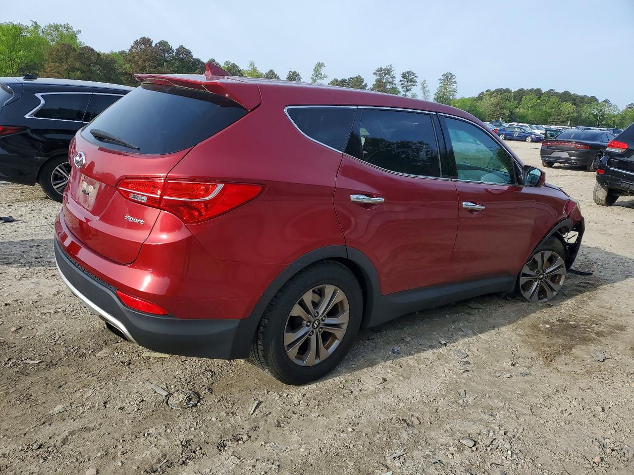 2015 Hyundai Santa Fe Sport 2.4l Red vin: 5XYZT3LB4FG290176