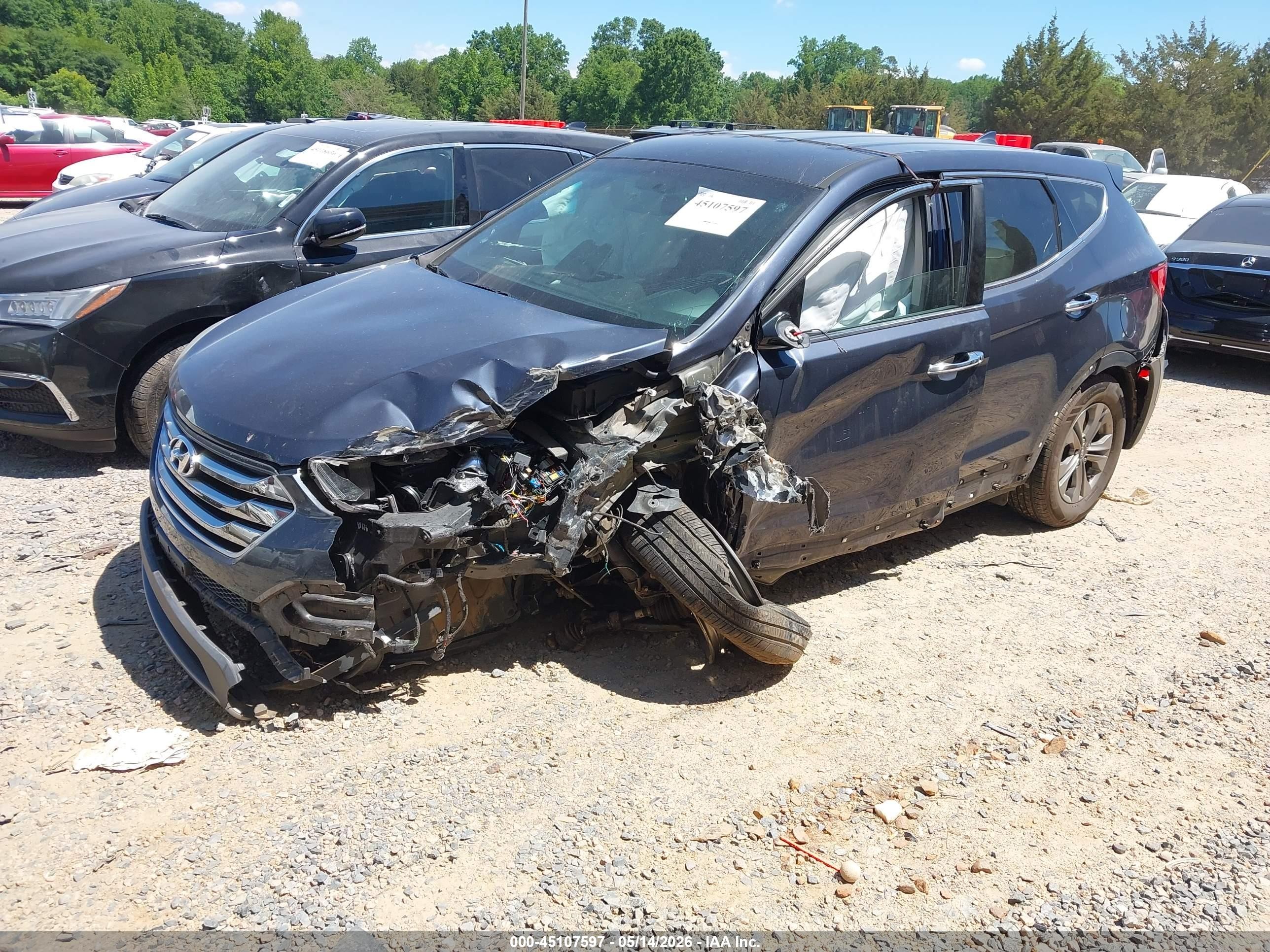 2016 Hyundai Santa Fe Sport 2.4l Blue vin: 5XYZT3LB4GG353178