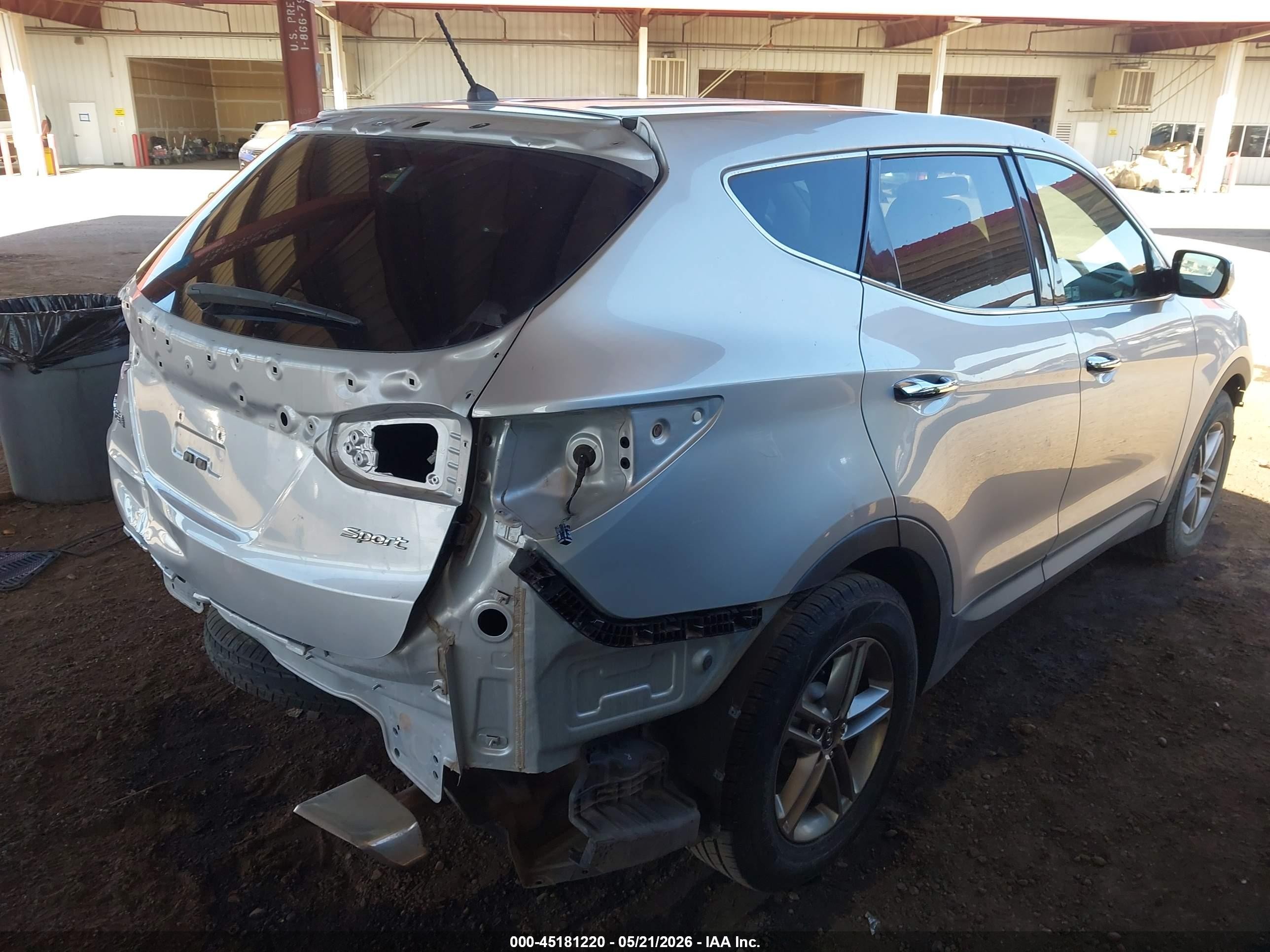 2018 Hyundai Santa Fe Sport 2.4l Silver vin: 5XYZT3LB4JG567546