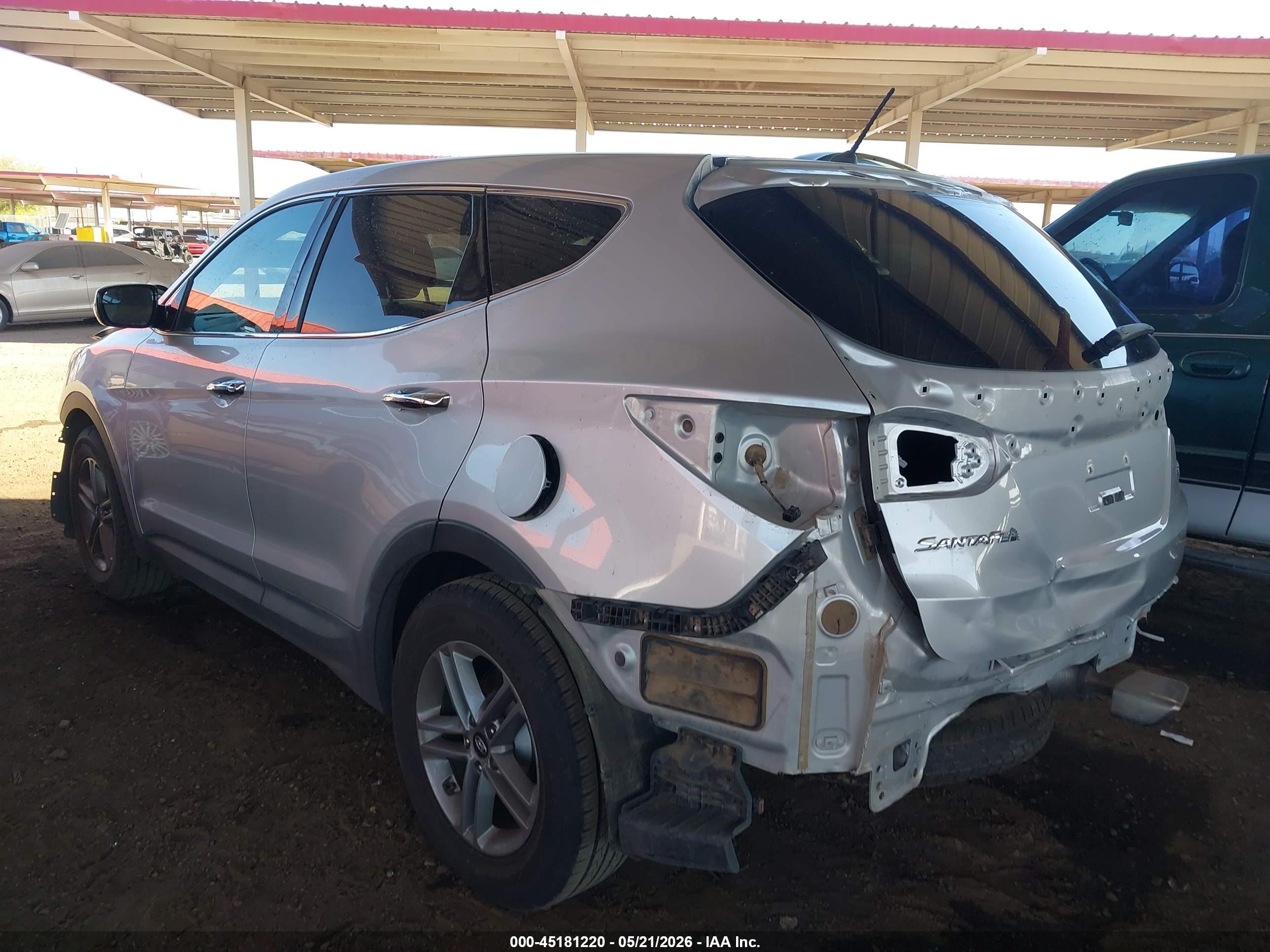 2018 Hyundai Santa Fe Sport 2.4l Silver vin: 5XYZT3LB4JG567546