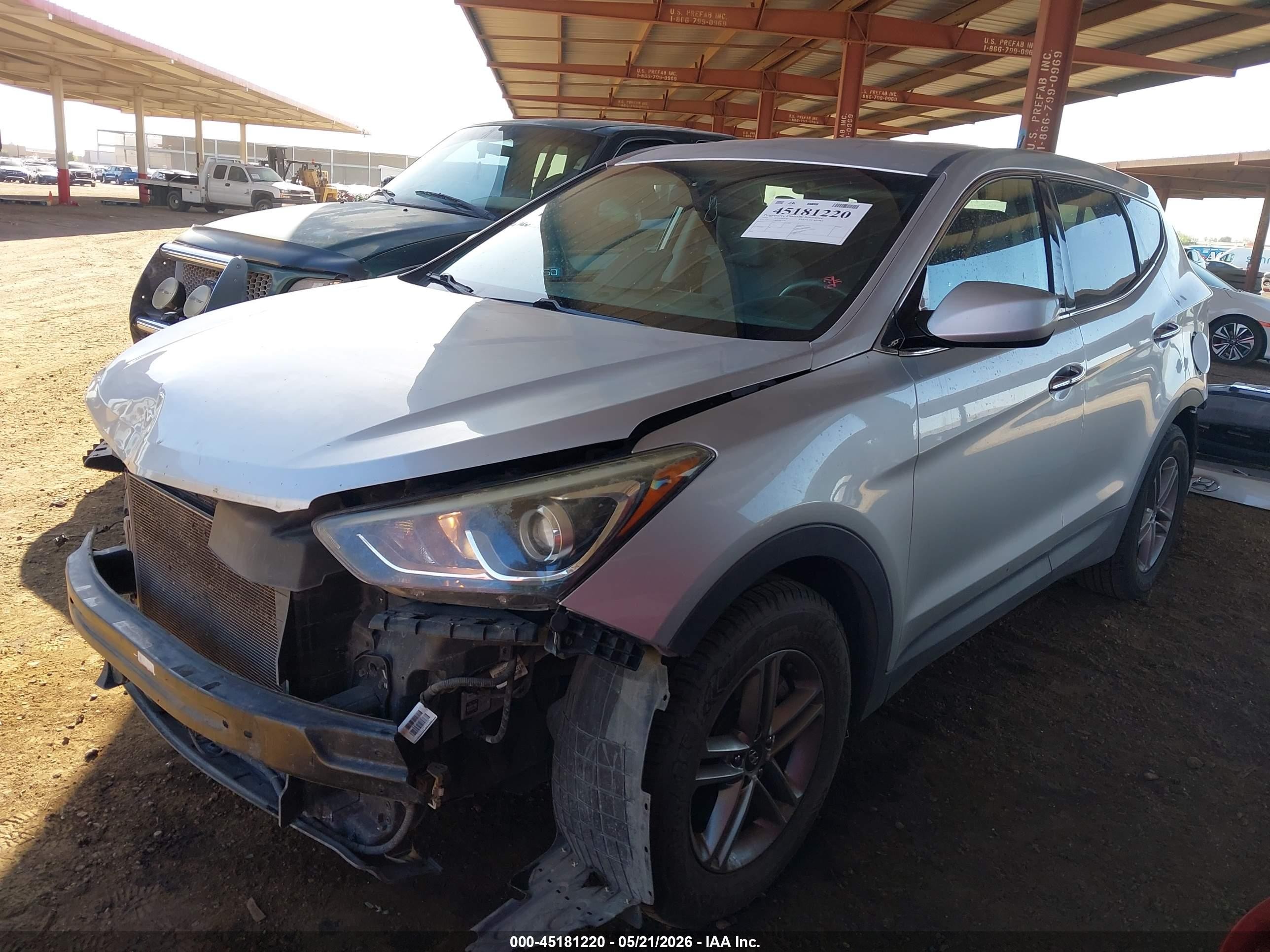 2018 Hyundai Santa Fe Sport 2.4l Silver vin: 5XYZT3LB4JG567546