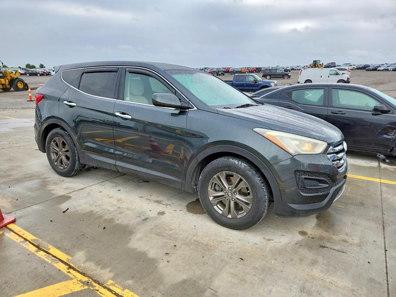 2013 Hyundai Santa Fe Sport 2.4l Green vin: 5XYZT3LB5DG021746