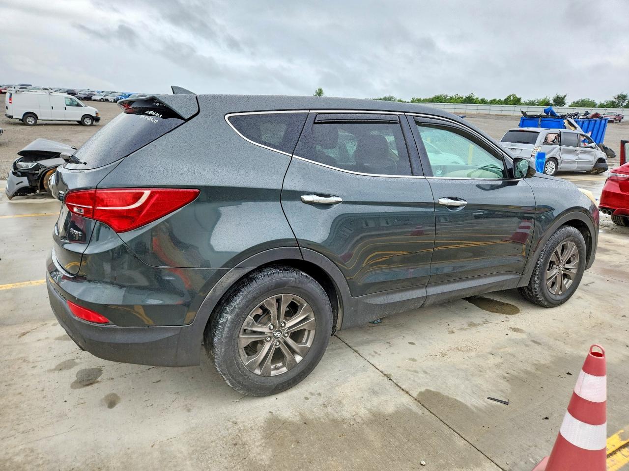 2013 Hyundai Santa Fe Sport 2.4l Green vin: 5XYZT3LB5DG021746