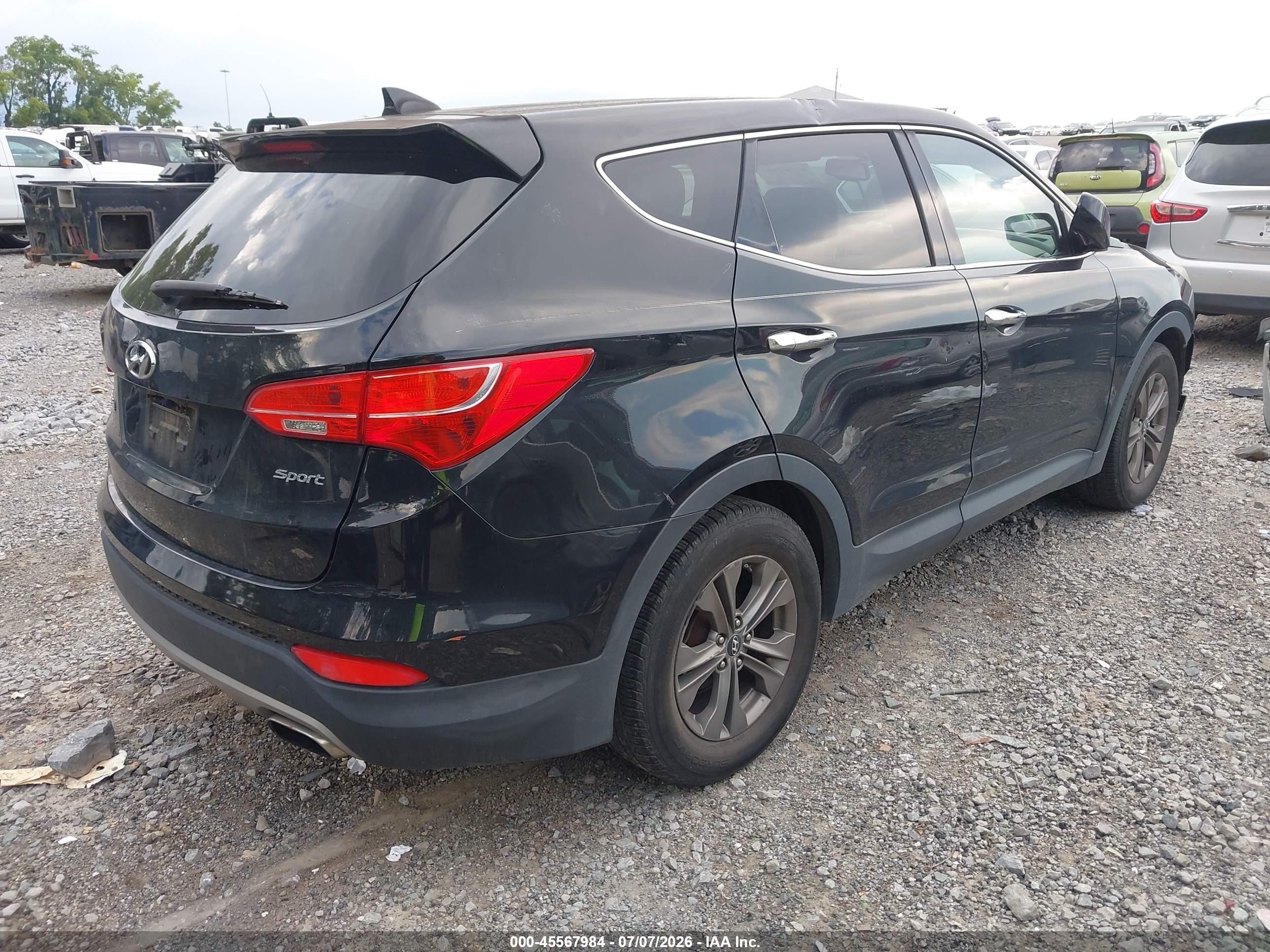 2013 Hyundai Santa Fe Sport Black vin: 5XYZT3LB5DG073734
