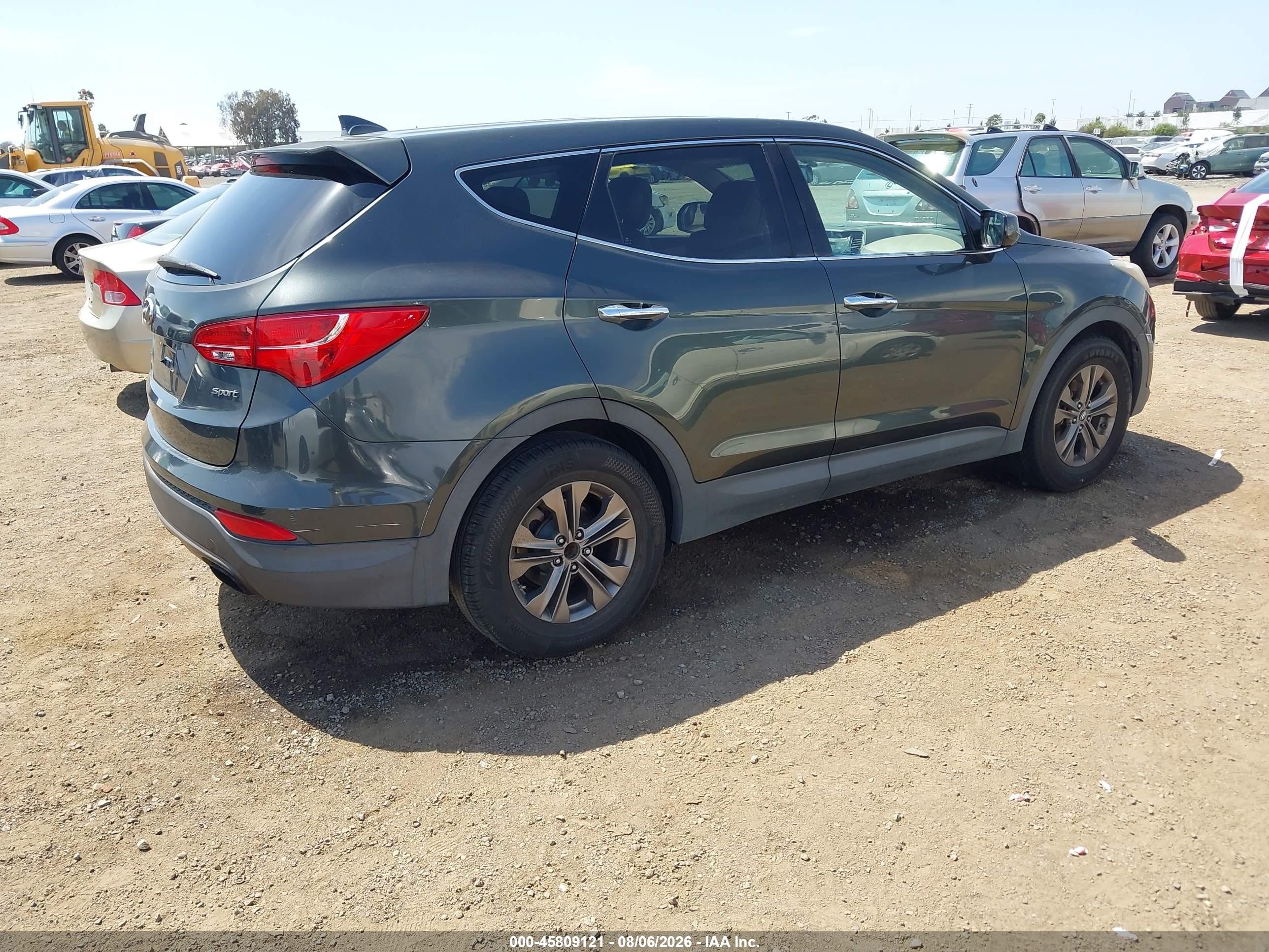 2013 Hyundai Santa Fe Sport Gray vin: 5XYZT3LB5DG106537