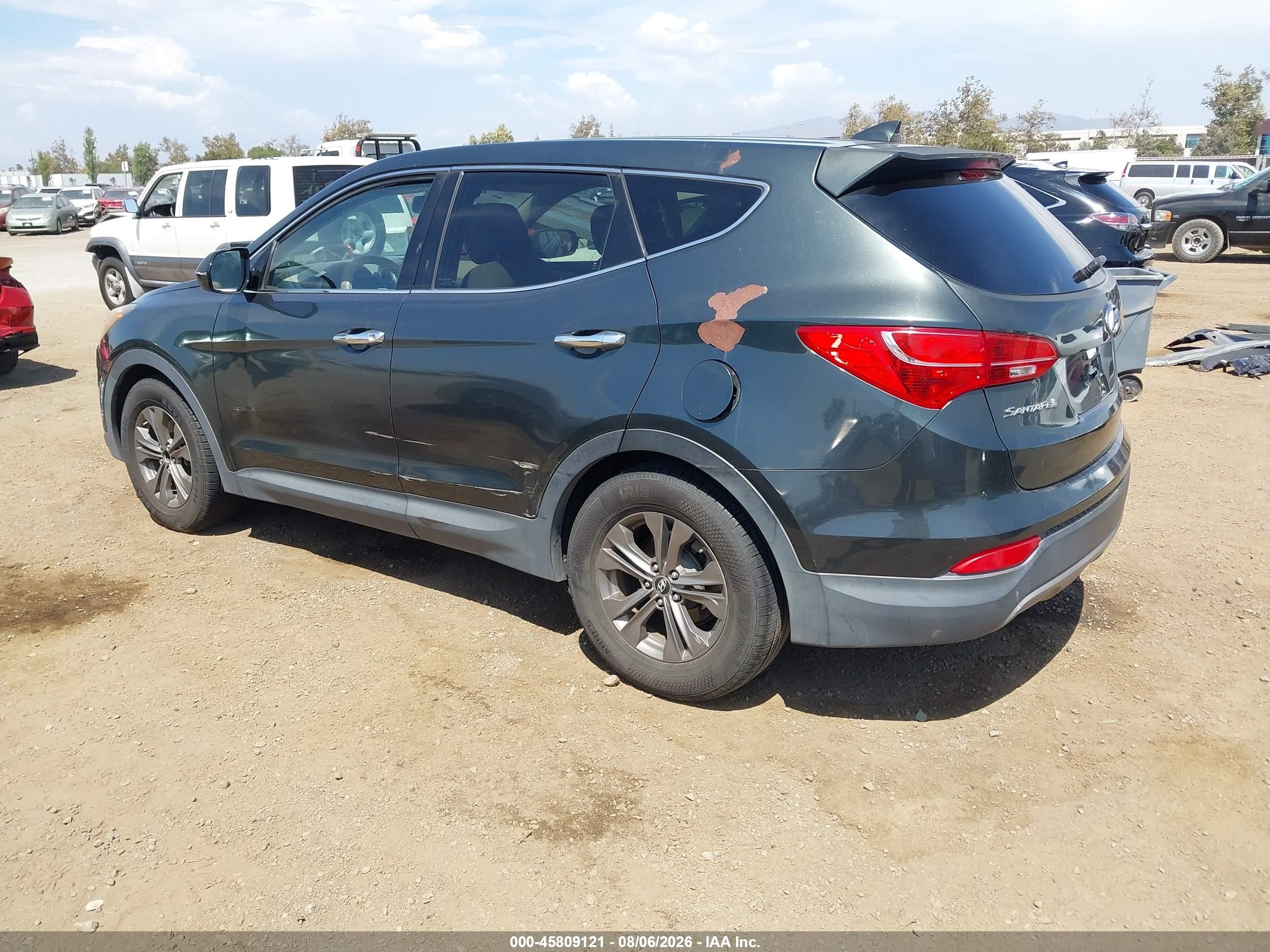 2013 Hyundai Santa Fe Sport Gray vin: 5XYZT3LB5DG106537
