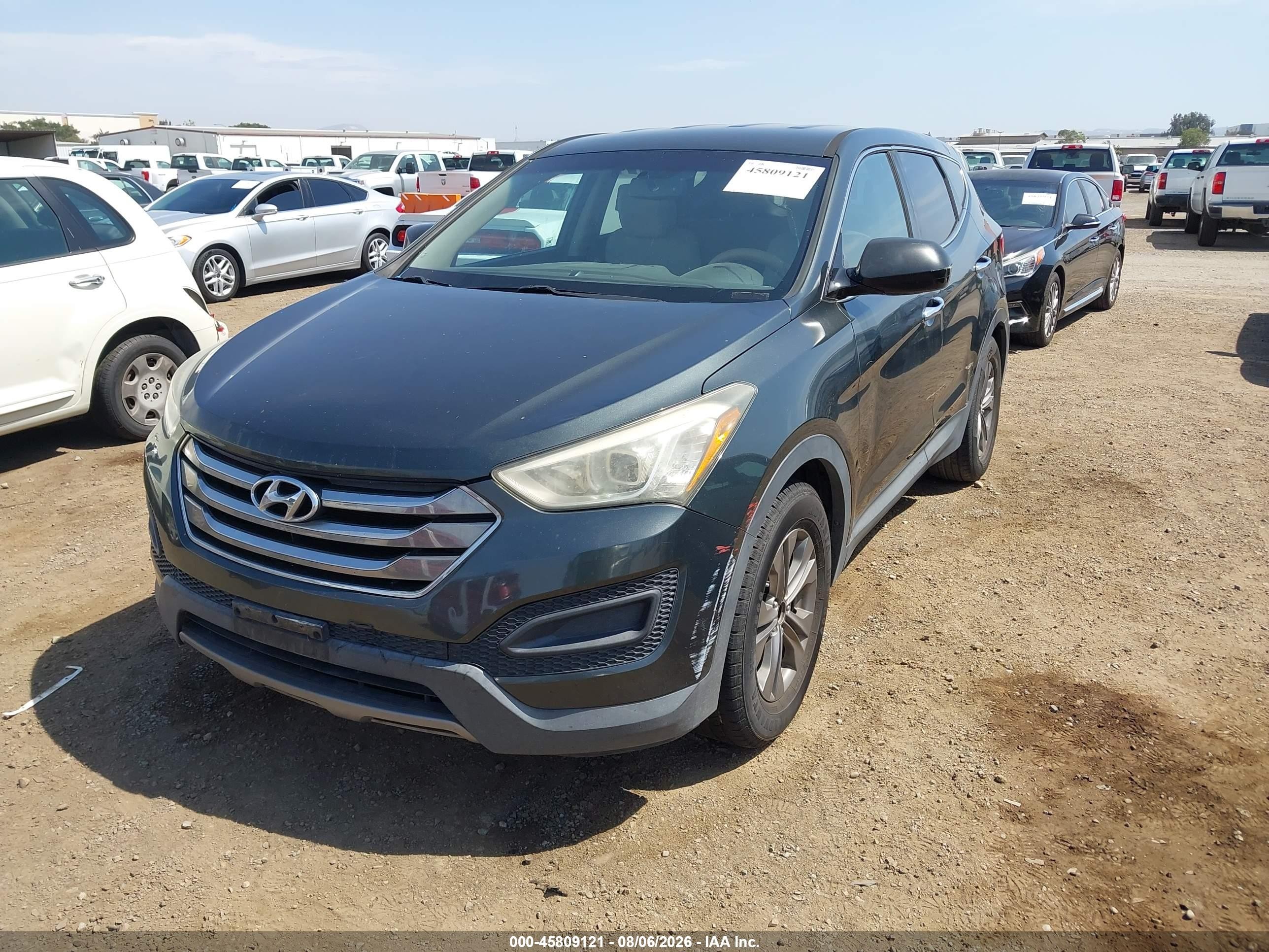 2013 Hyundai Santa Fe Sport Gray vin: 5XYZT3LB5DG106537