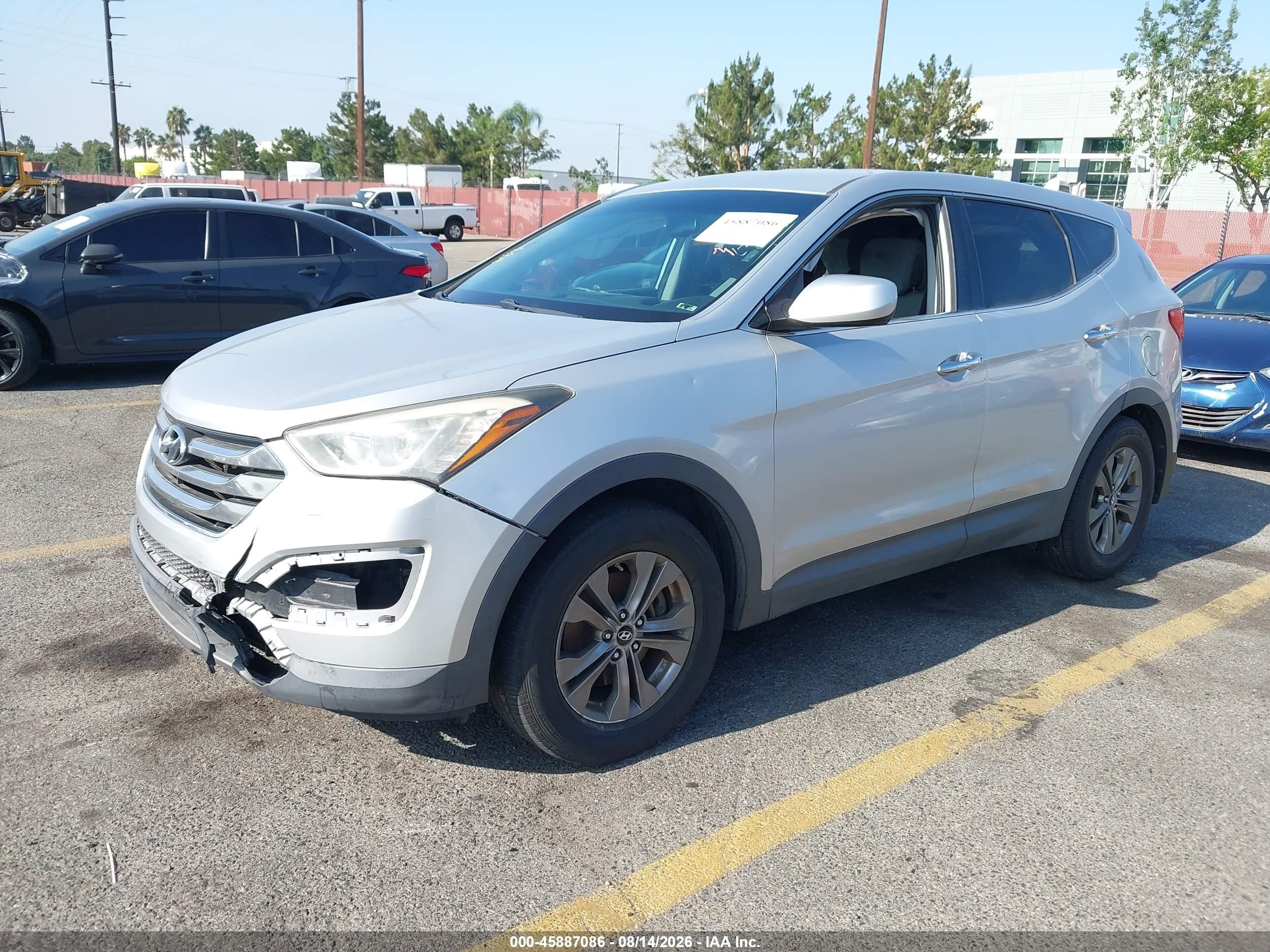 2014 Hyundai Santa Fe Sport 2.4l Gray vin: 5XYZT3LB5EG132105