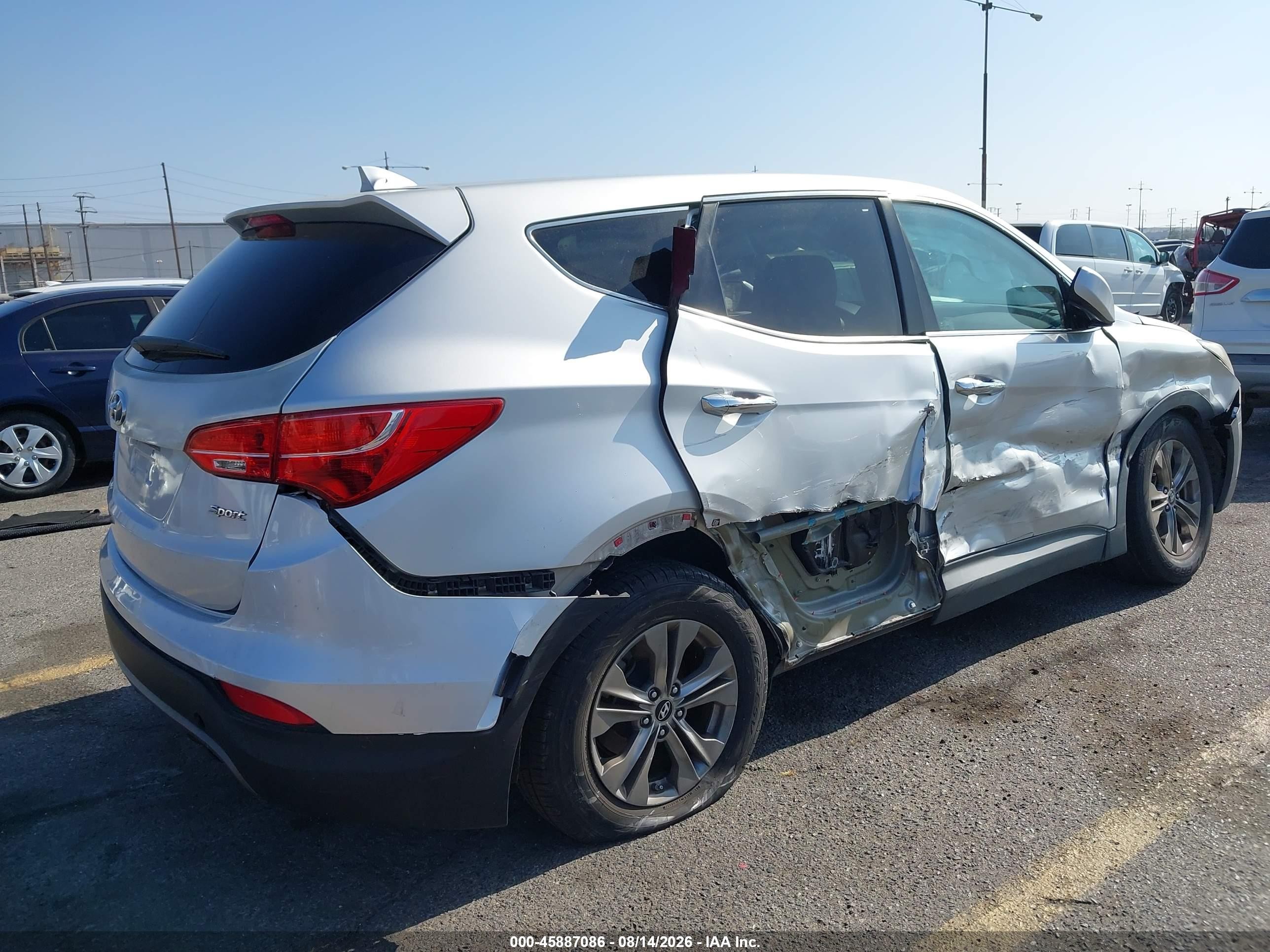 2014 Hyundai Santa Fe Sport 2.4l Gray vin: 5XYZT3LB5EG132105