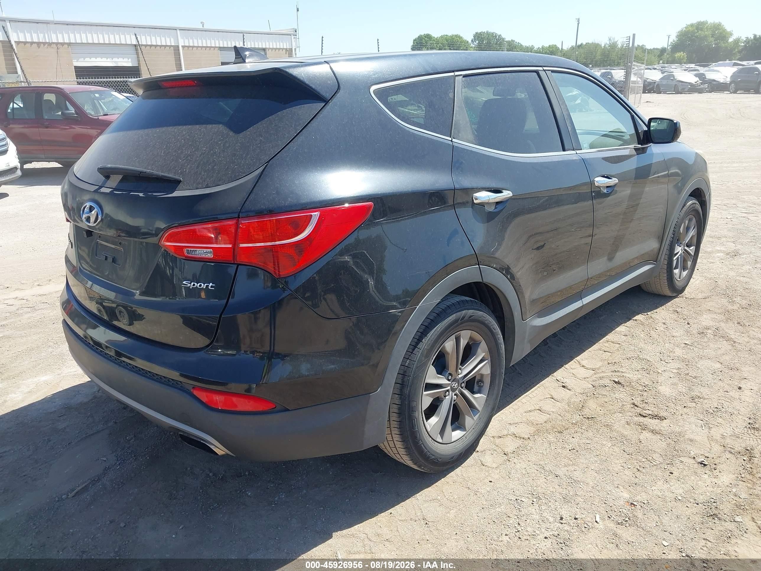 2015 Hyundai Santa Fe Sport 2.4l Black vin: 5XYZT3LB5FG241407