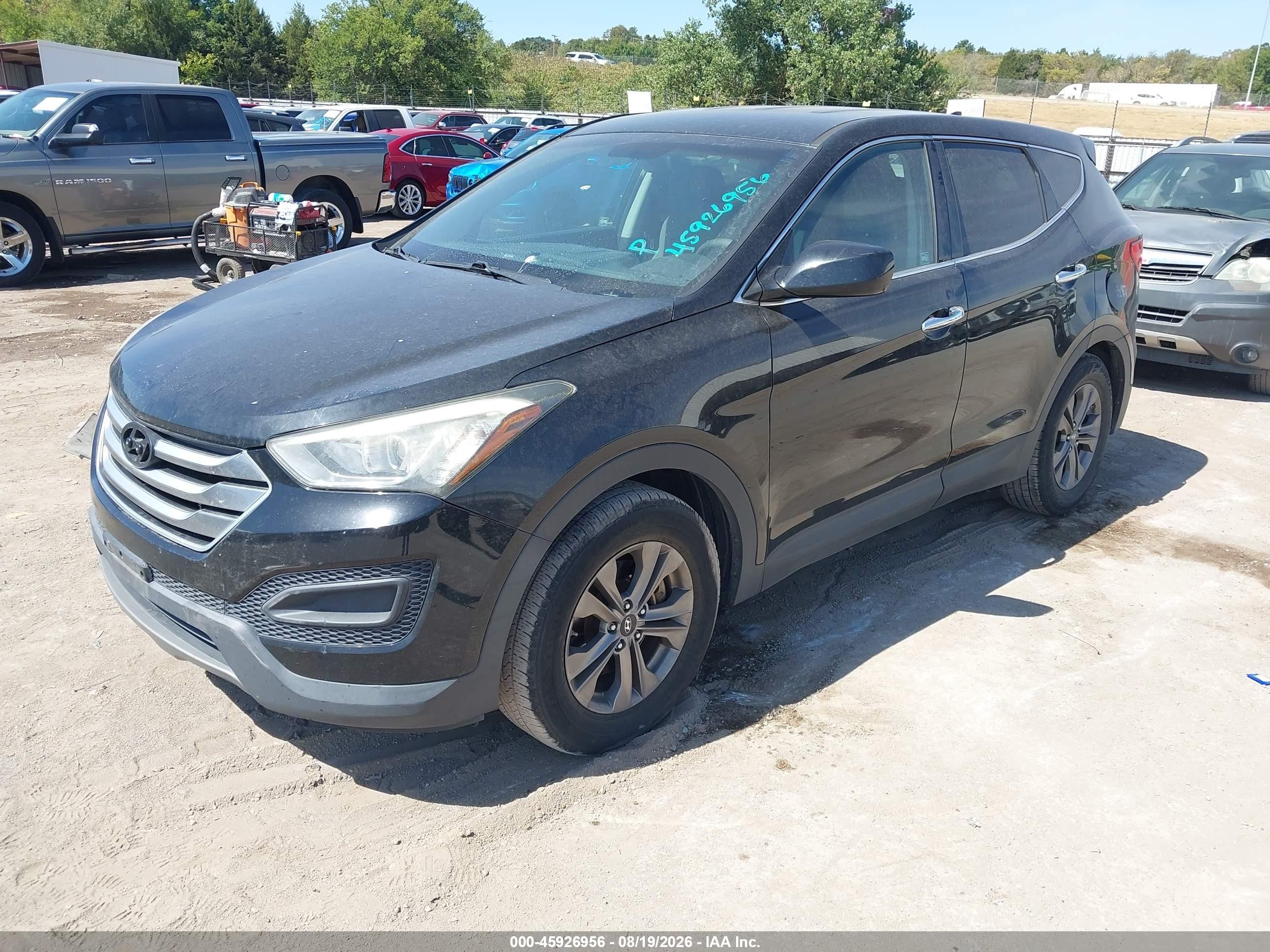 2015 Hyundai Santa Fe Sport 2.4l Black vin: 5XYZT3LB5FG241407