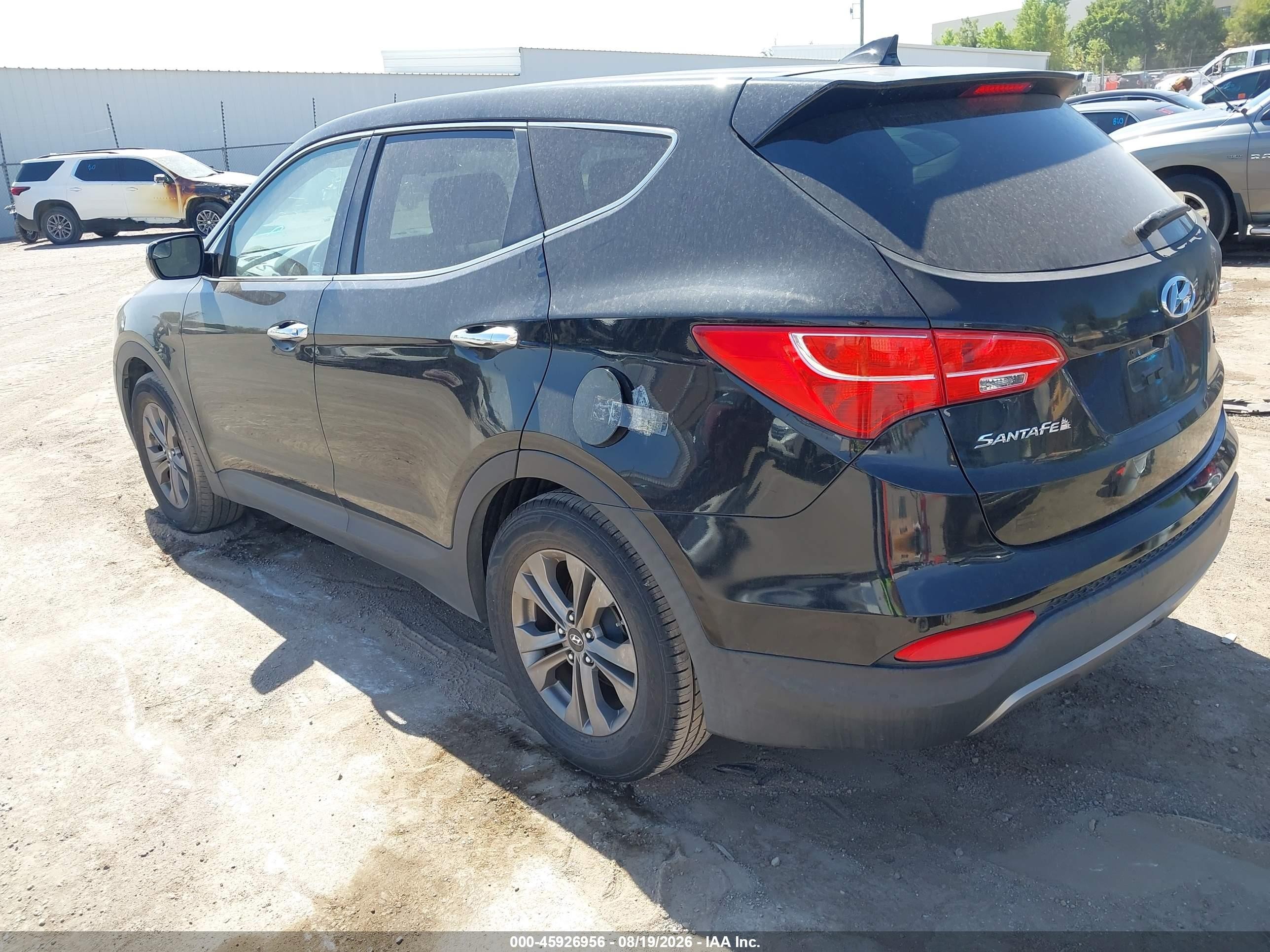 2015 Hyundai Santa Fe Sport 2.4l Black vin: 5XYZT3LB5FG241407