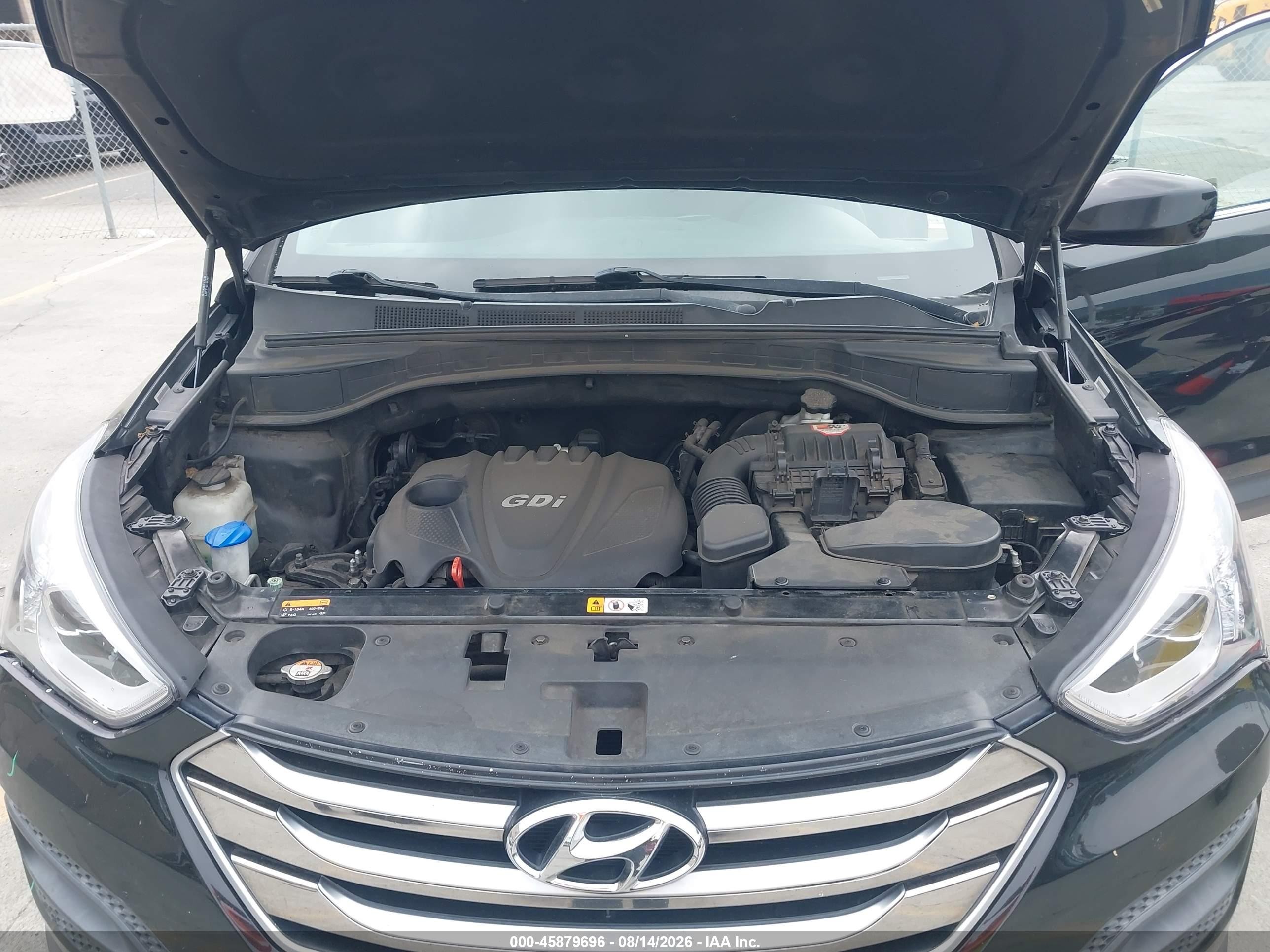 2015 Hyundai Santa Fe Sport 2.4l Black vin: 5XYZT3LB5FG260295