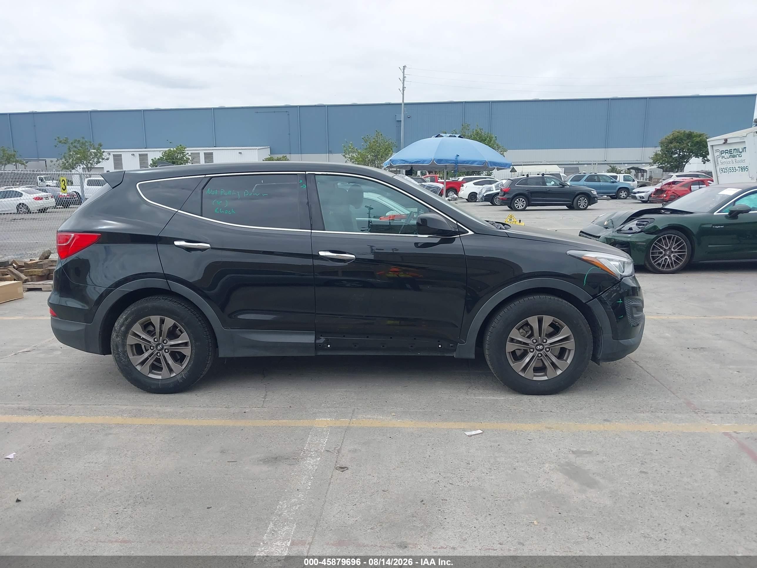 2015 Hyundai Santa Fe Sport 2.4l Black vin: 5XYZT3LB5FG260295