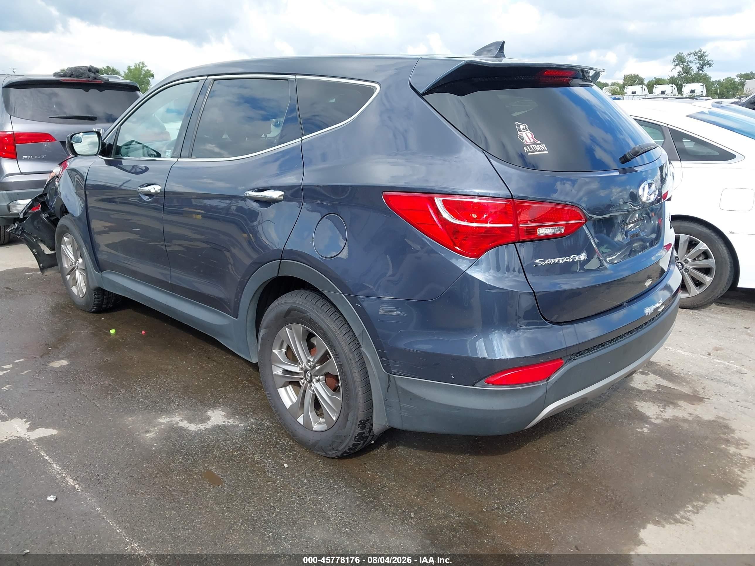 2015 Hyundai Santa Fe Sport 2.4l Blue vin: 5XYZT3LB5FG300729