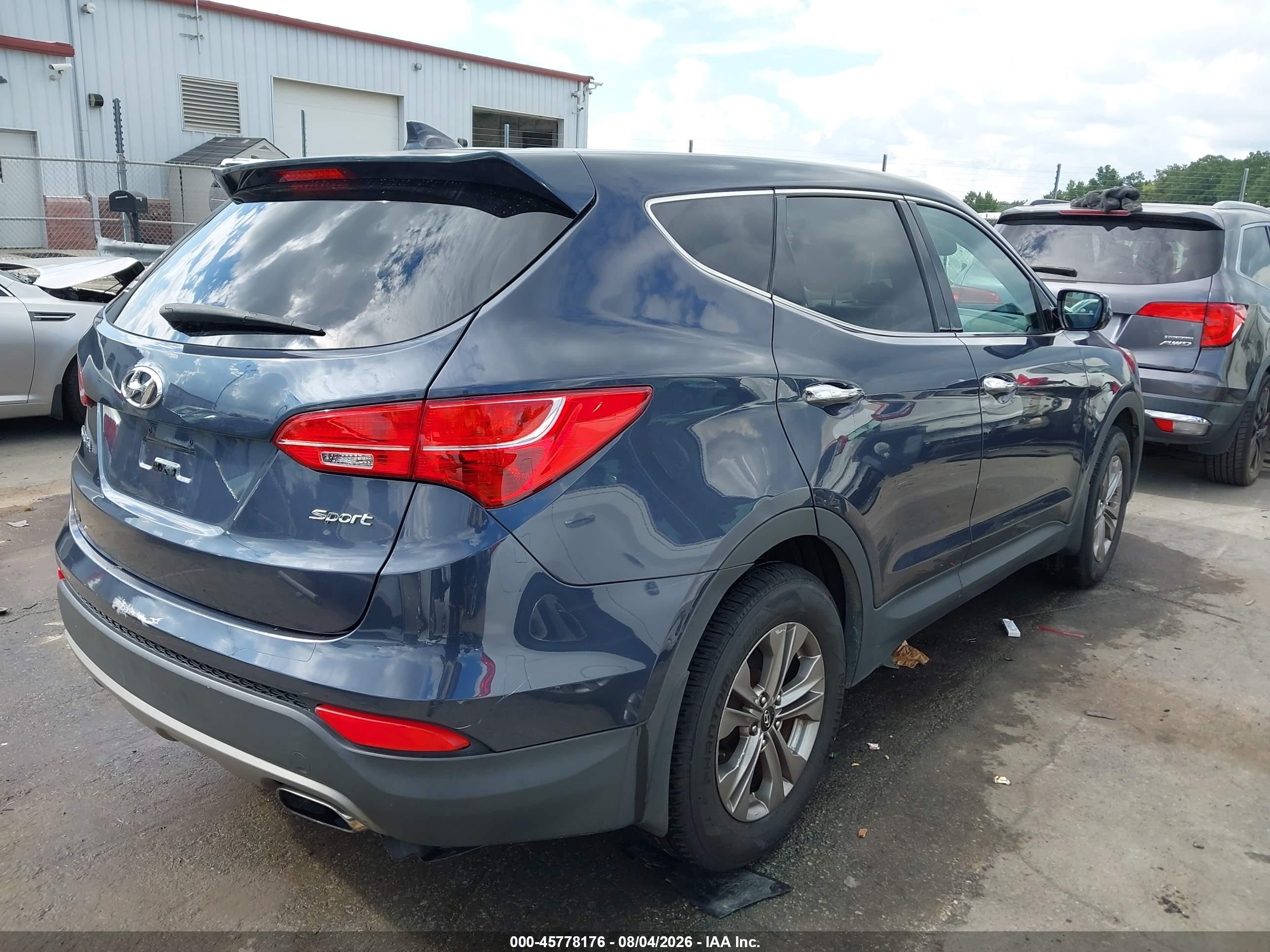 2015 Hyundai Santa Fe Sport 2.4l Blue vin: 5XYZT3LB5FG300729