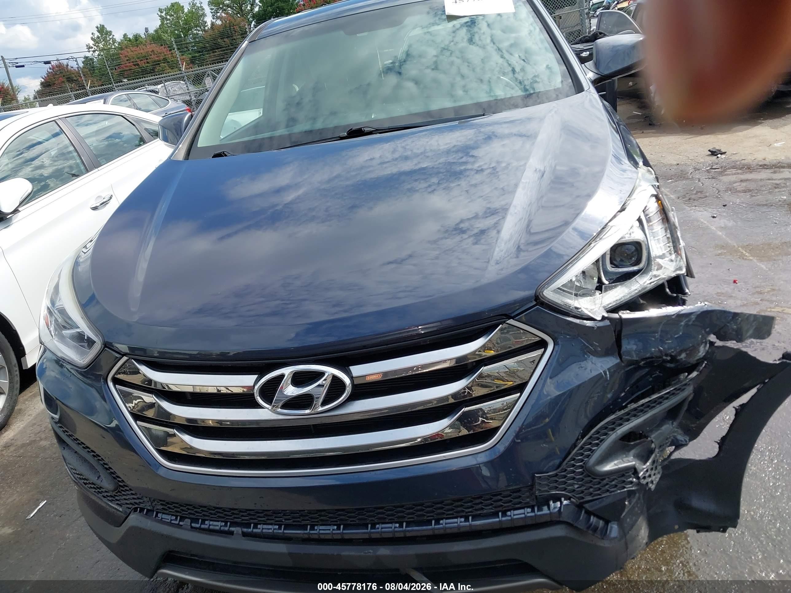 2015 Hyundai Santa Fe Sport 2.4l Blue vin: 5XYZT3LB5FG300729