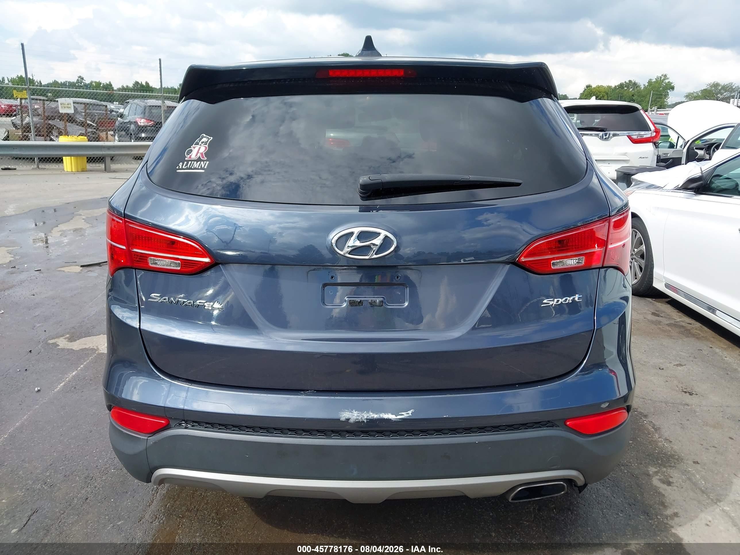 2015 Hyundai Santa Fe Sport 2.4l Blue vin: 5XYZT3LB5FG300729