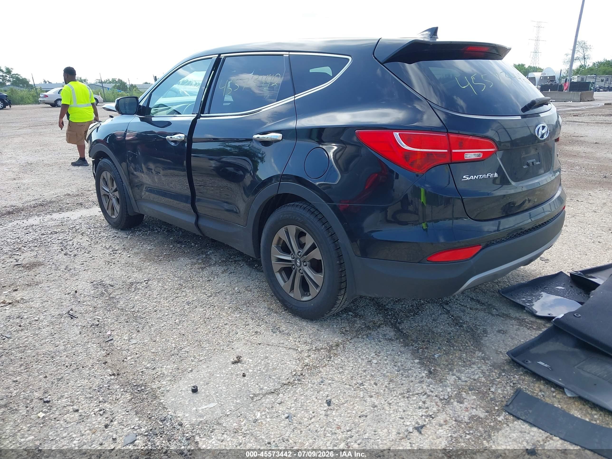 2013 Hyundai Santa Fe Sport Black vin: 5XYZT3LB6DG037907