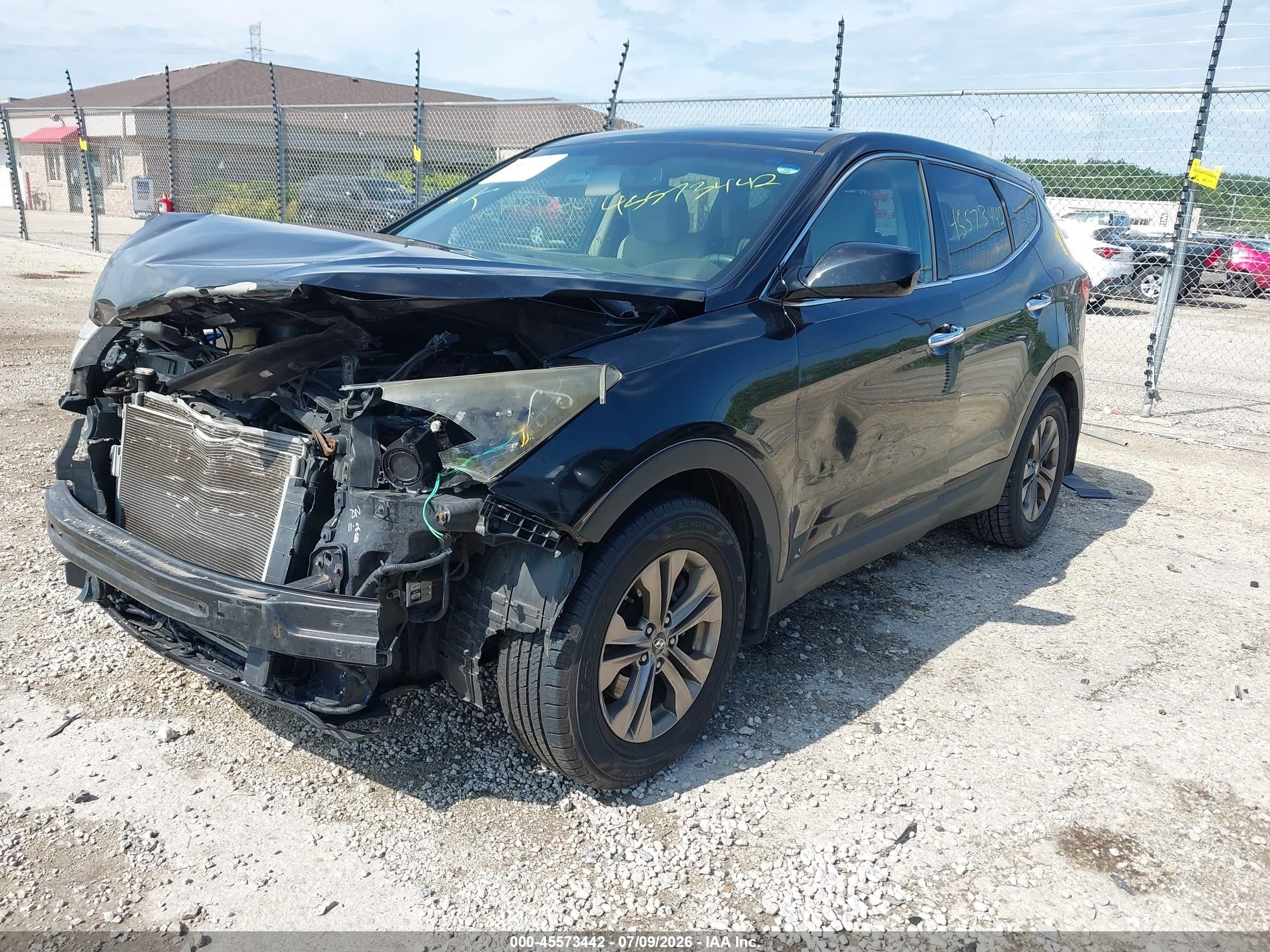 2013 Hyundai Santa Fe Sport Black vin: 5XYZT3LB6DG037907