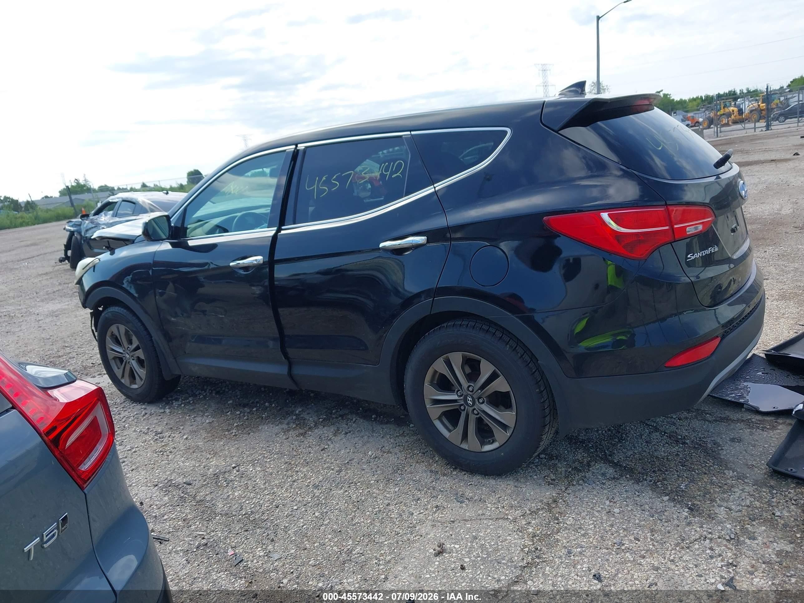 2013 Hyundai Santa Fe Sport Black vin: 5XYZT3LB6DG037907
