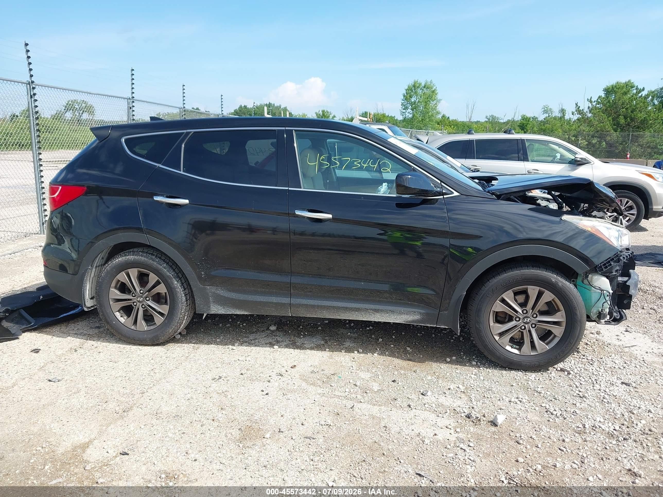 2013 Hyundai Santa Fe Sport Black vin: 5XYZT3LB6DG037907