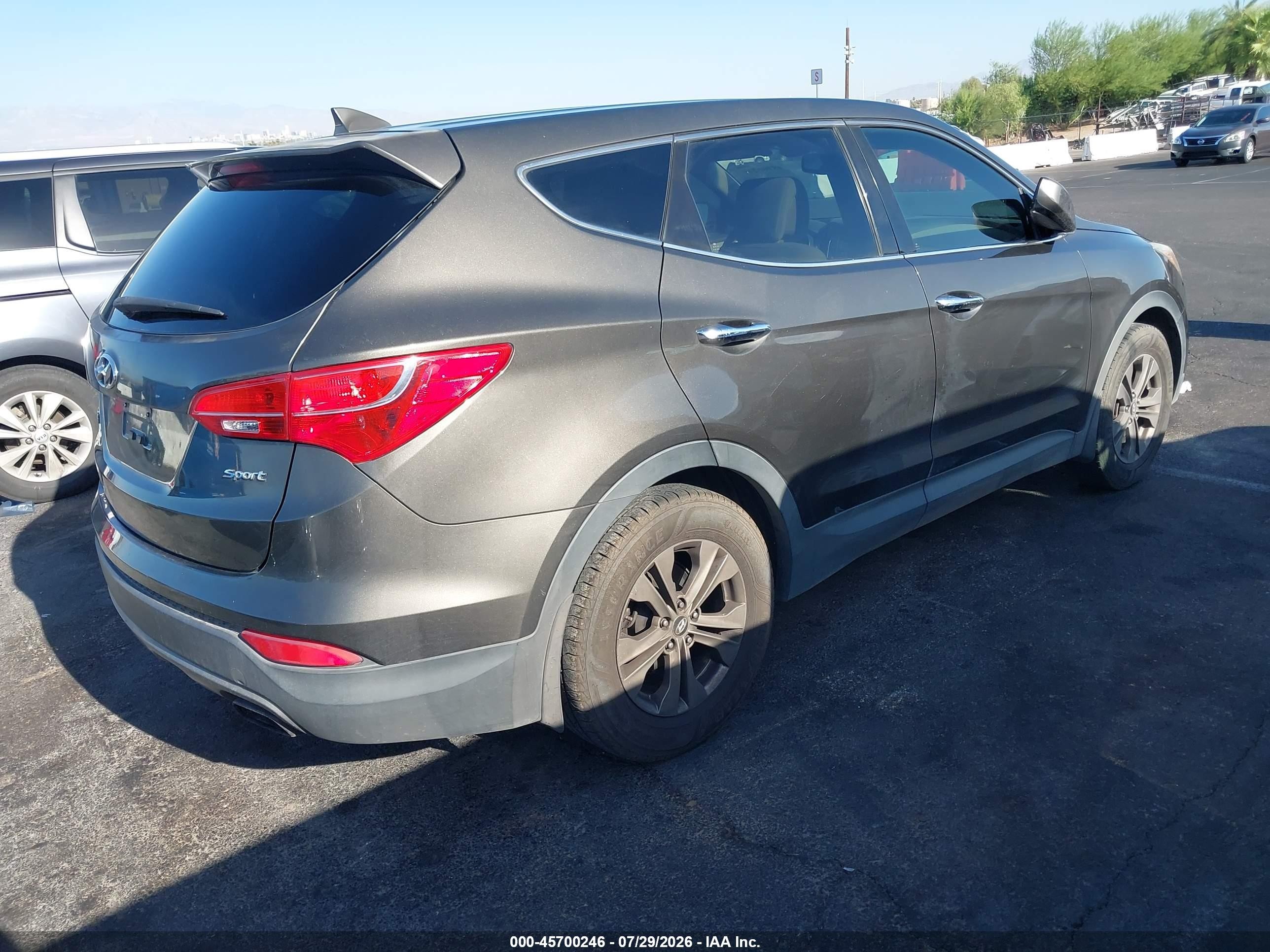 2013 Hyundai Santa Fe Sport Gray vin: 5XYZT3LB6DG061737