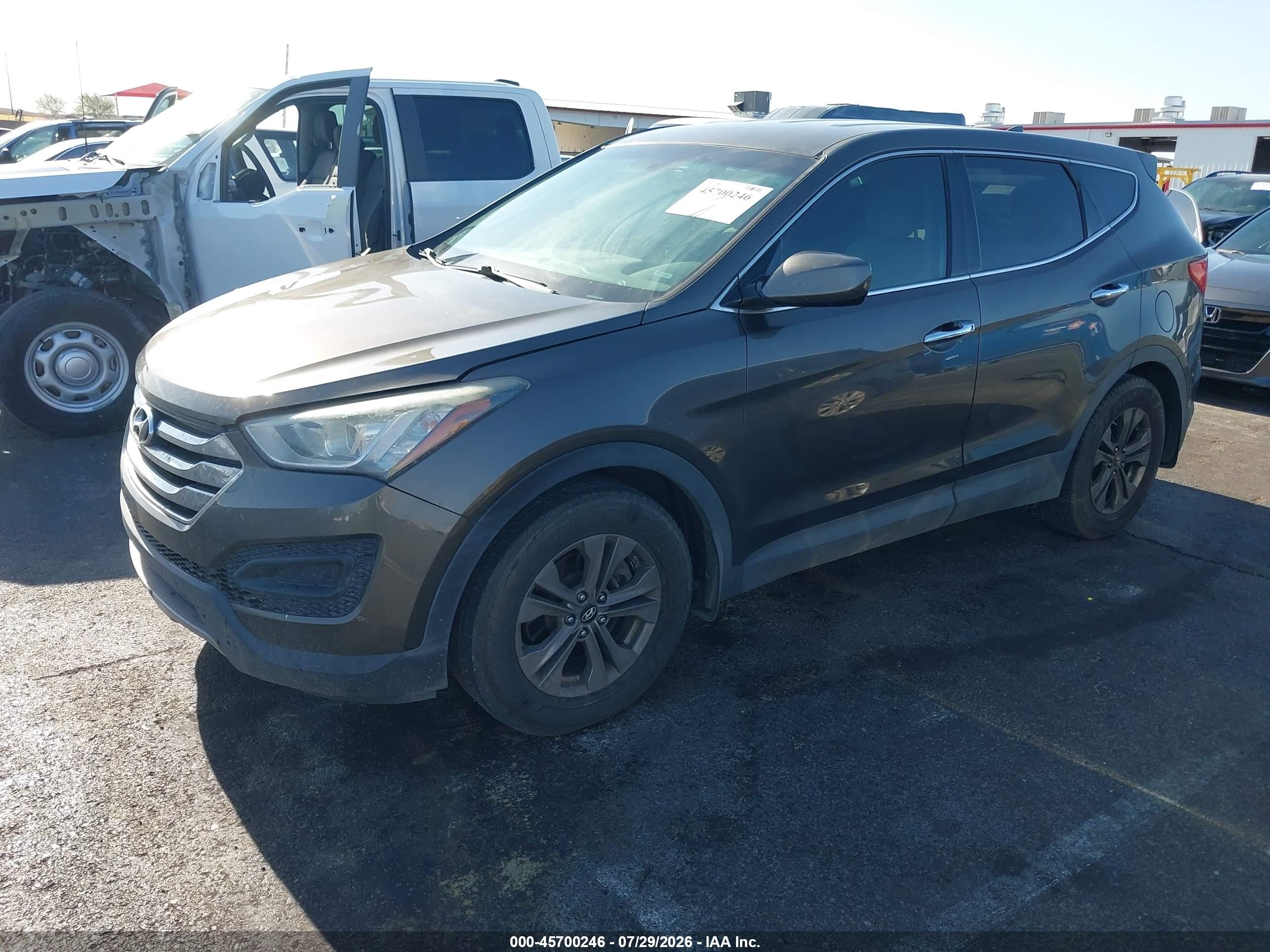 2013 Hyundai Santa Fe Sport Gray vin: 5XYZT3LB6DG061737