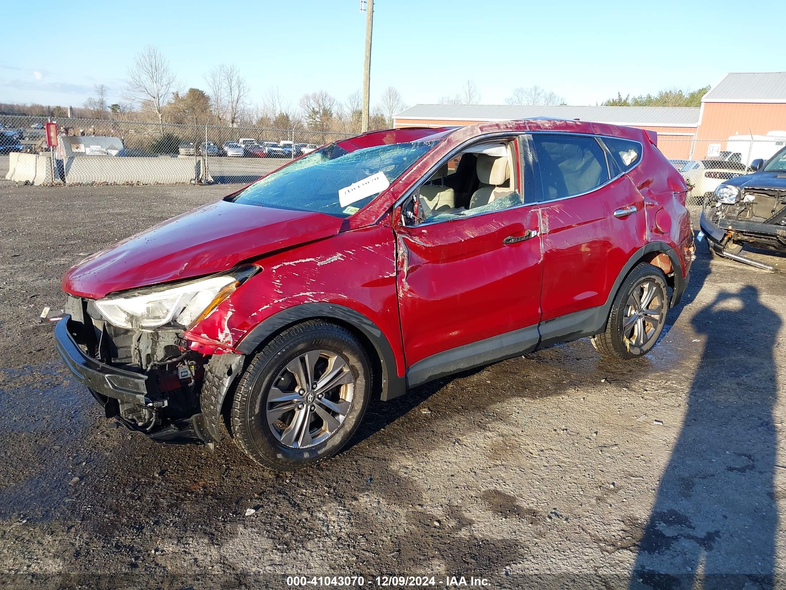 2013 Hyundai Santa Fe Sport Red vin: 5XYZT3LB6DG072401