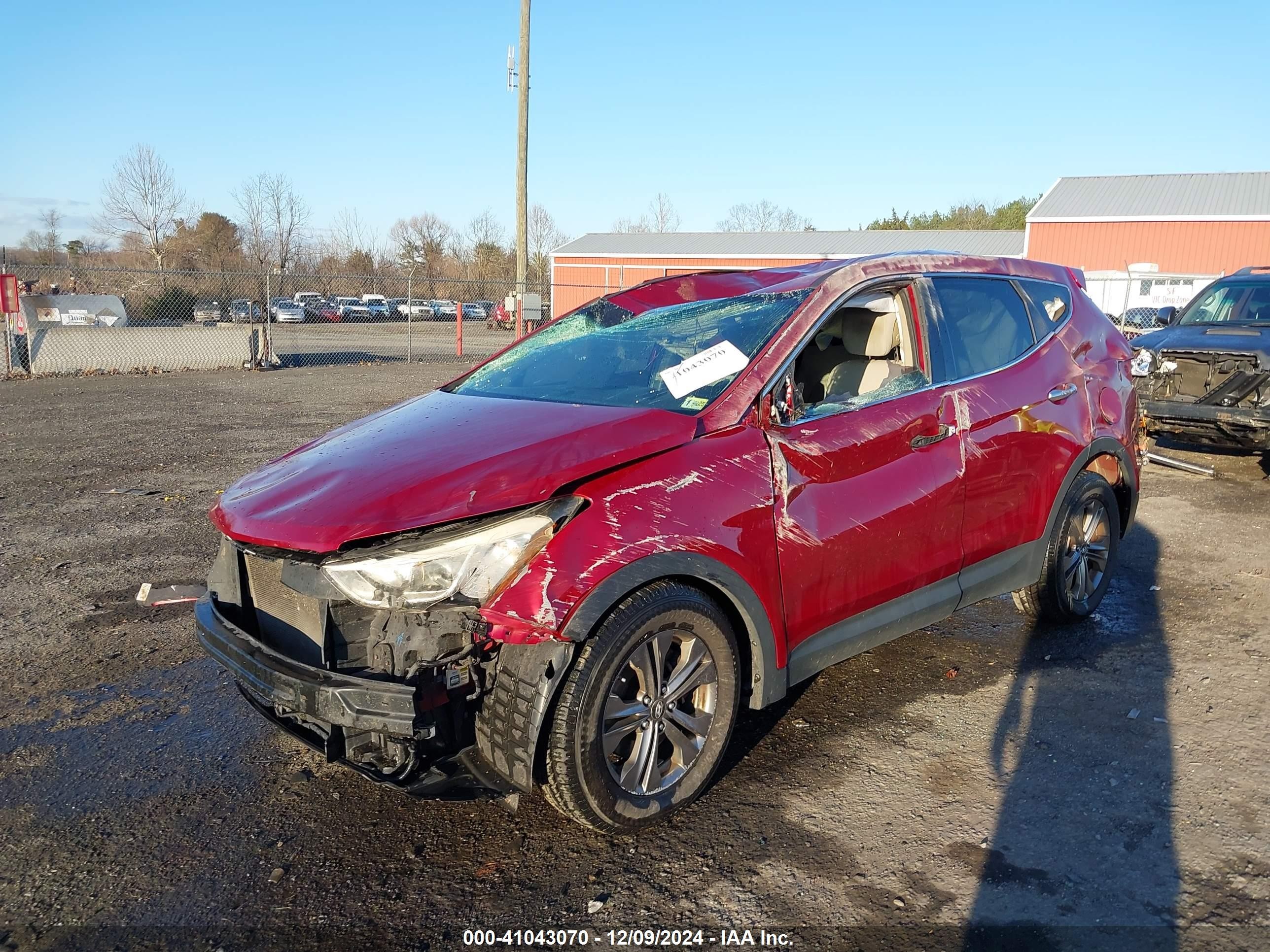 2013 Hyundai Santa Fe Sport Red vin: 5XYZT3LB6DG072401