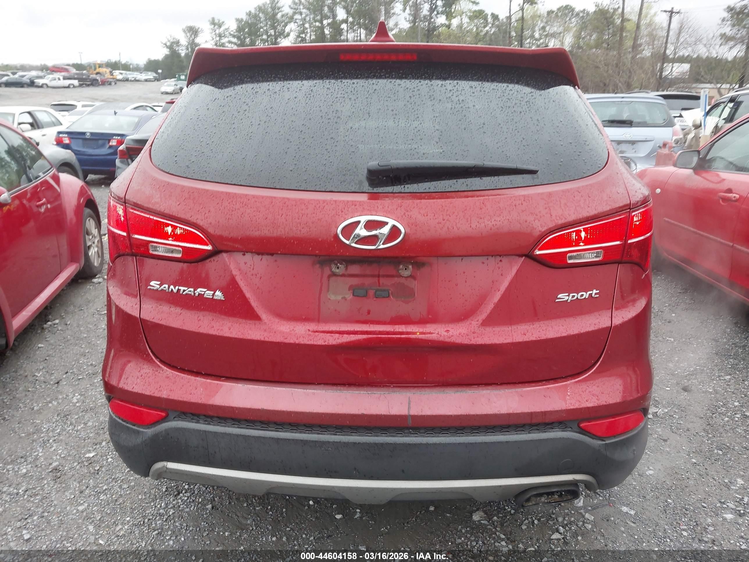 2013 Hyundai Santa Fe Sport Red vin: 5XYZT3LB6DG083110