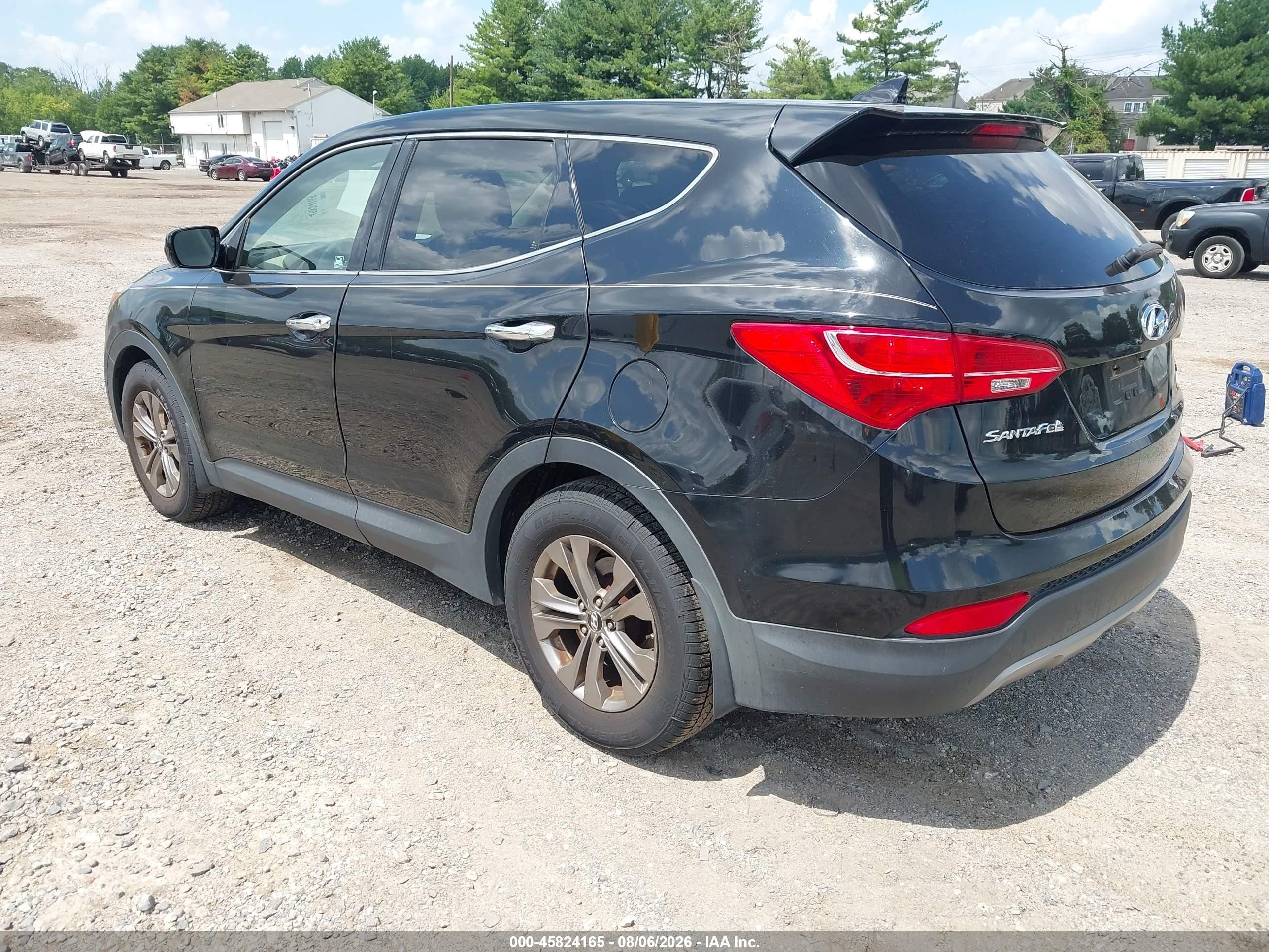 2013 Hyundai Santa Fe Sport Black vin: 5XYZT3LB6DG087237
