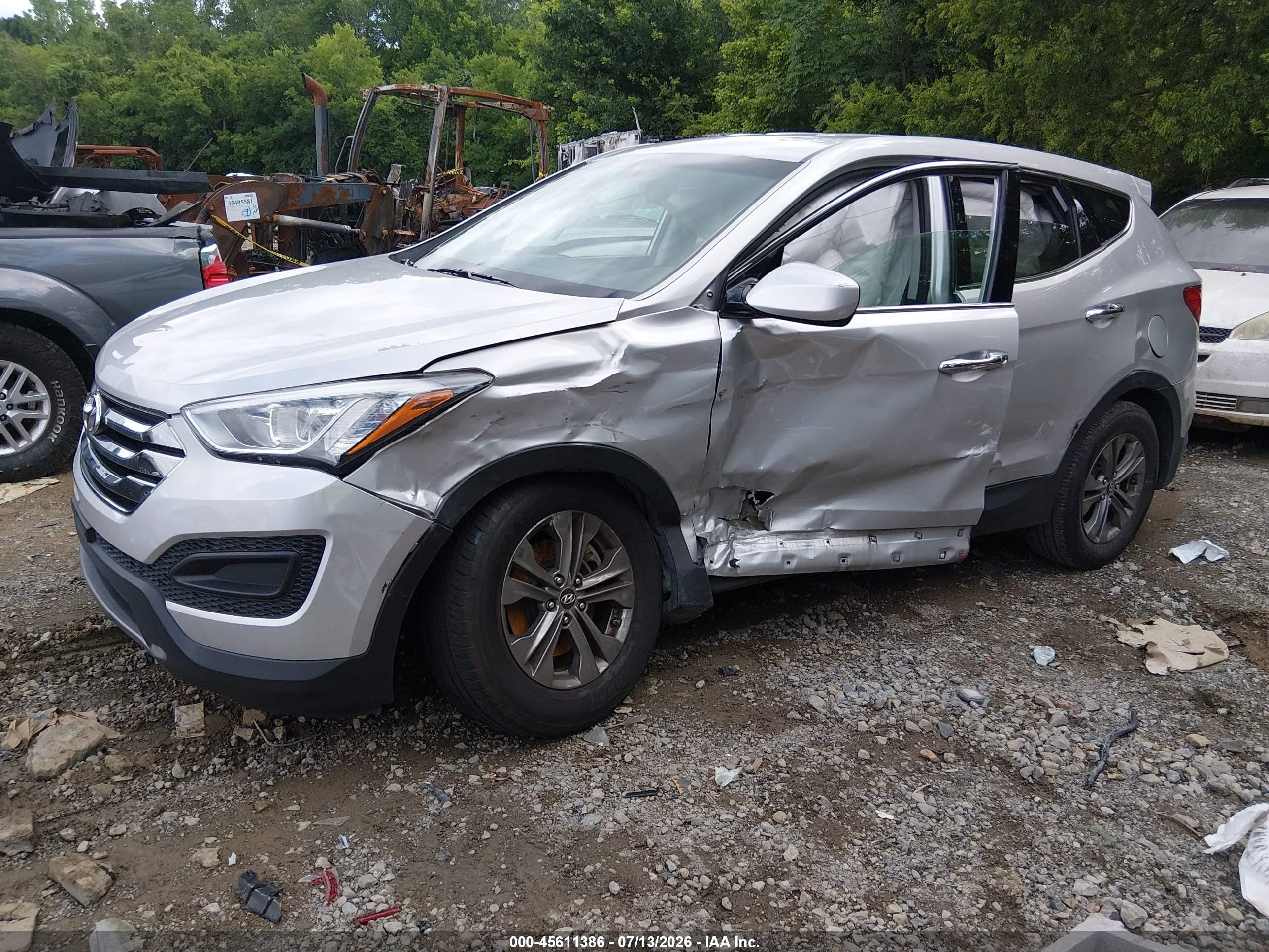 2014 Hyundai Santa Fe Sport 2.4l Silver vin: 5XYZT3LB6EG146580