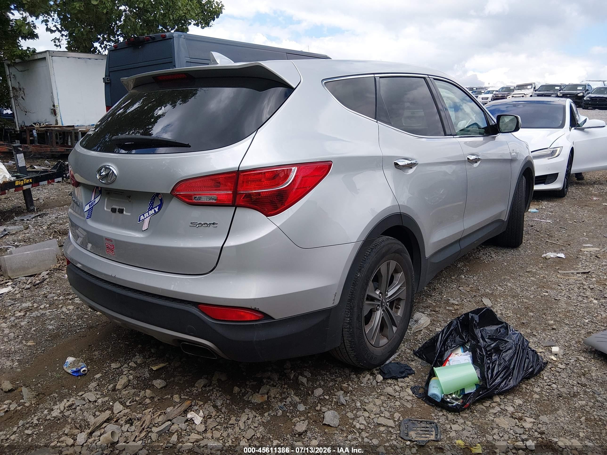 2014 Hyundai Santa Fe Sport 2.4l Silver vin: 5XYZT3LB6EG146580
