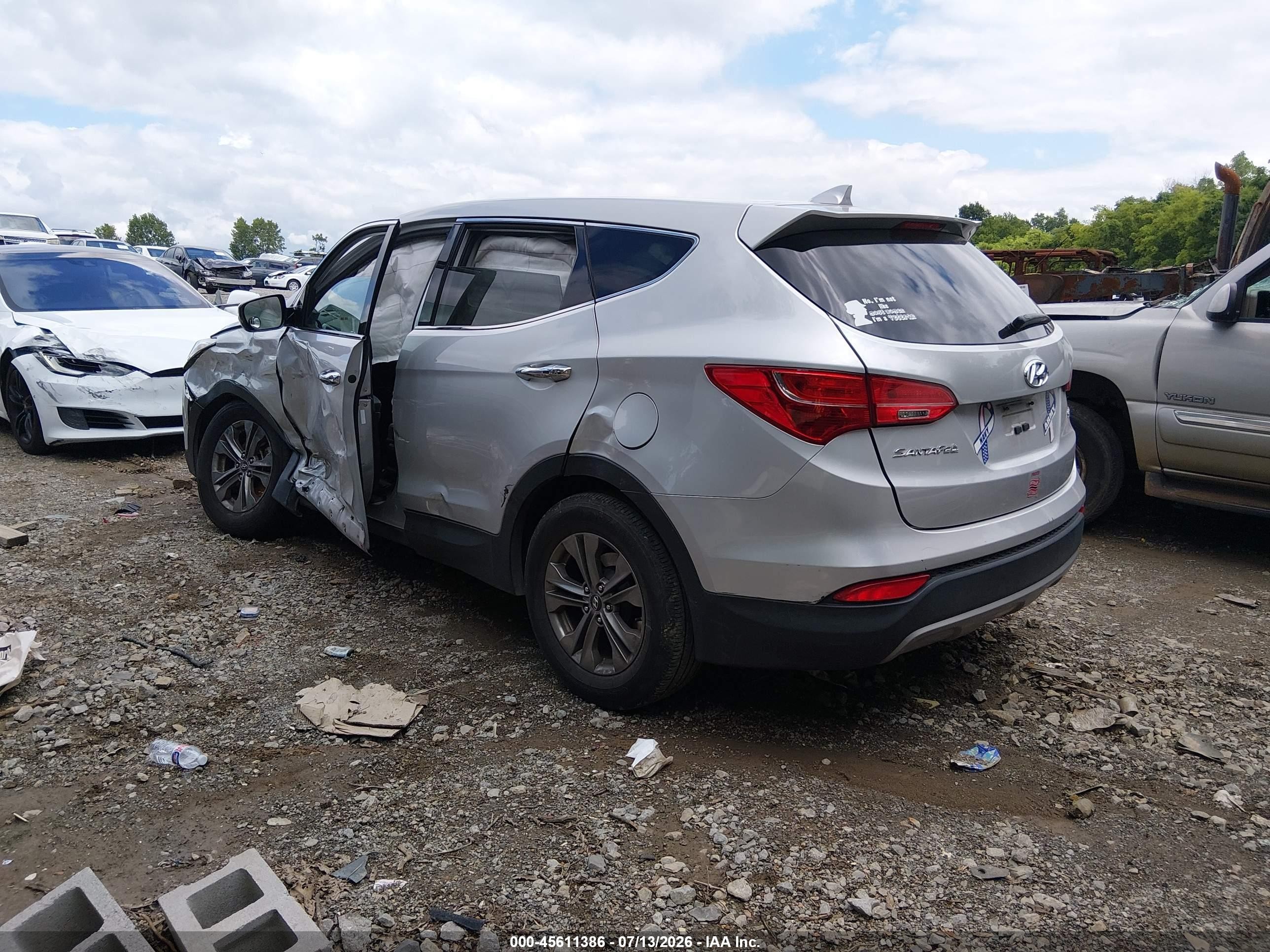 2014 Hyundai Santa Fe Sport 2.4l Silver vin: 5XYZT3LB6EG146580
