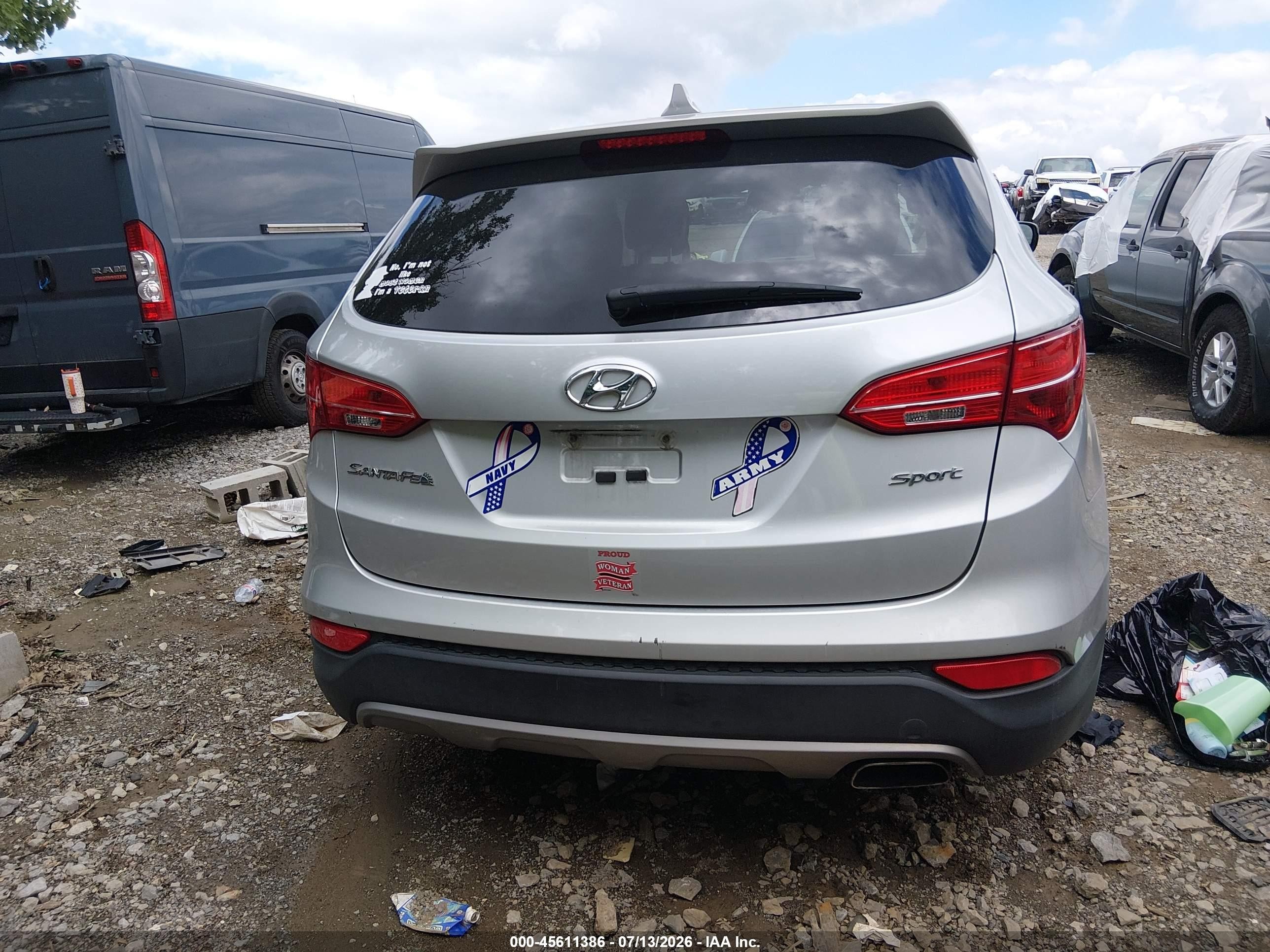 2014 Hyundai Santa Fe Sport 2.4l Silver vin: 5XYZT3LB6EG146580